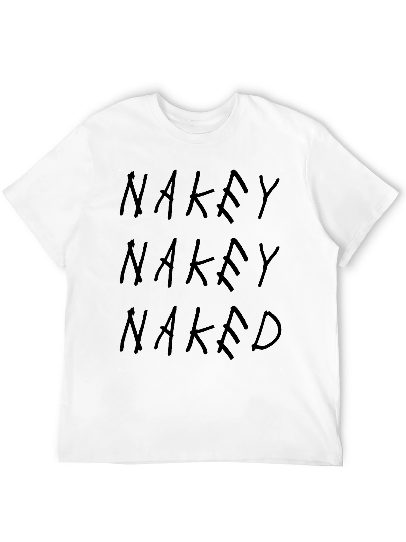 Black Nakey T-Shirt - Bold Graphic Tee view 12
