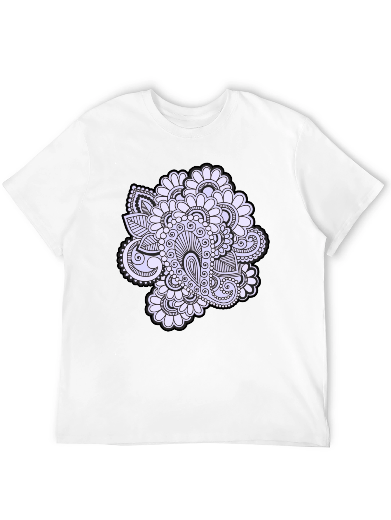 Floral Paisley Graphic Tee - Black - 12