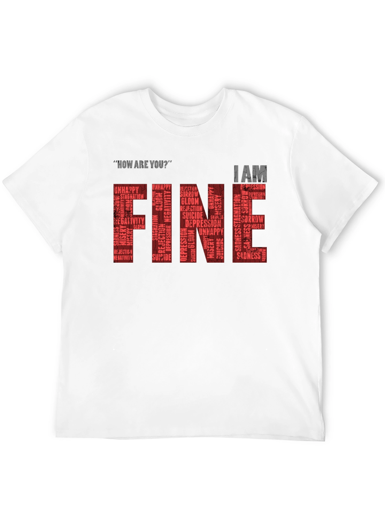 Black Fine T-Shirt: Mental Health Awareness Graphic Tee view 12