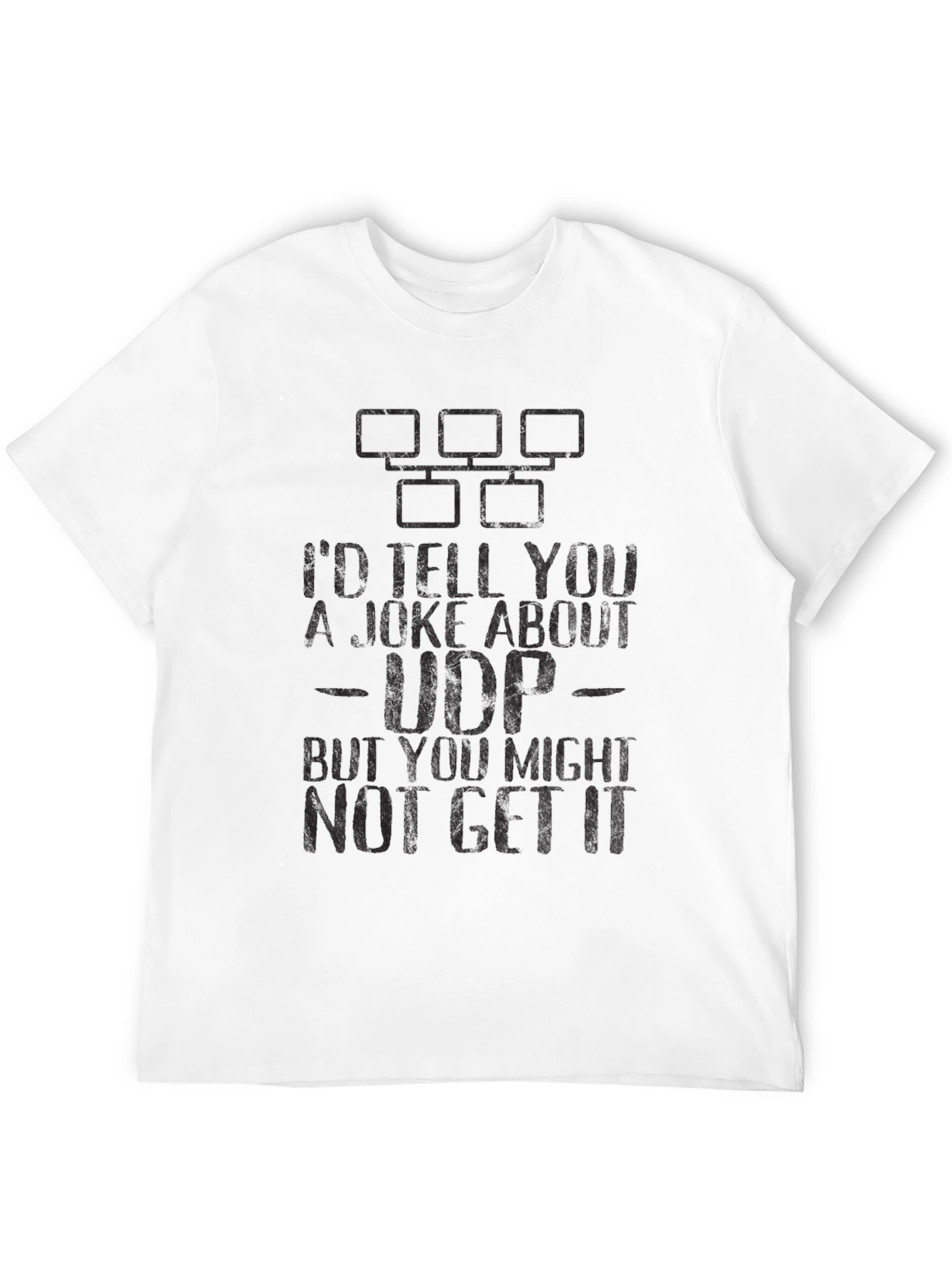 Black Funny IT Network Humor T-Shirt - UDP Joke Tee view 12
