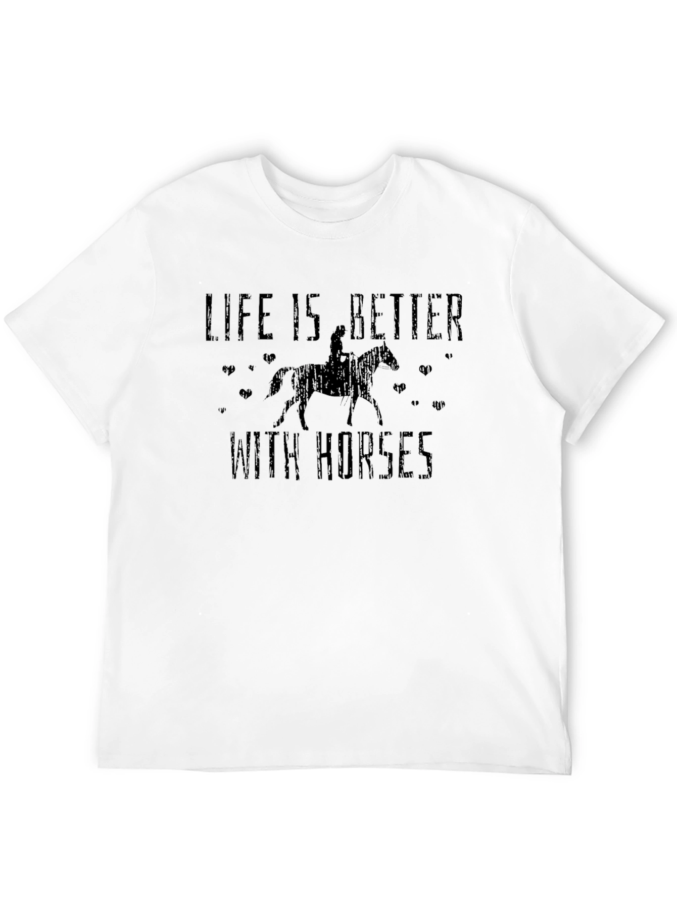 Black Life is Better With Horses Graphic Tee view 12