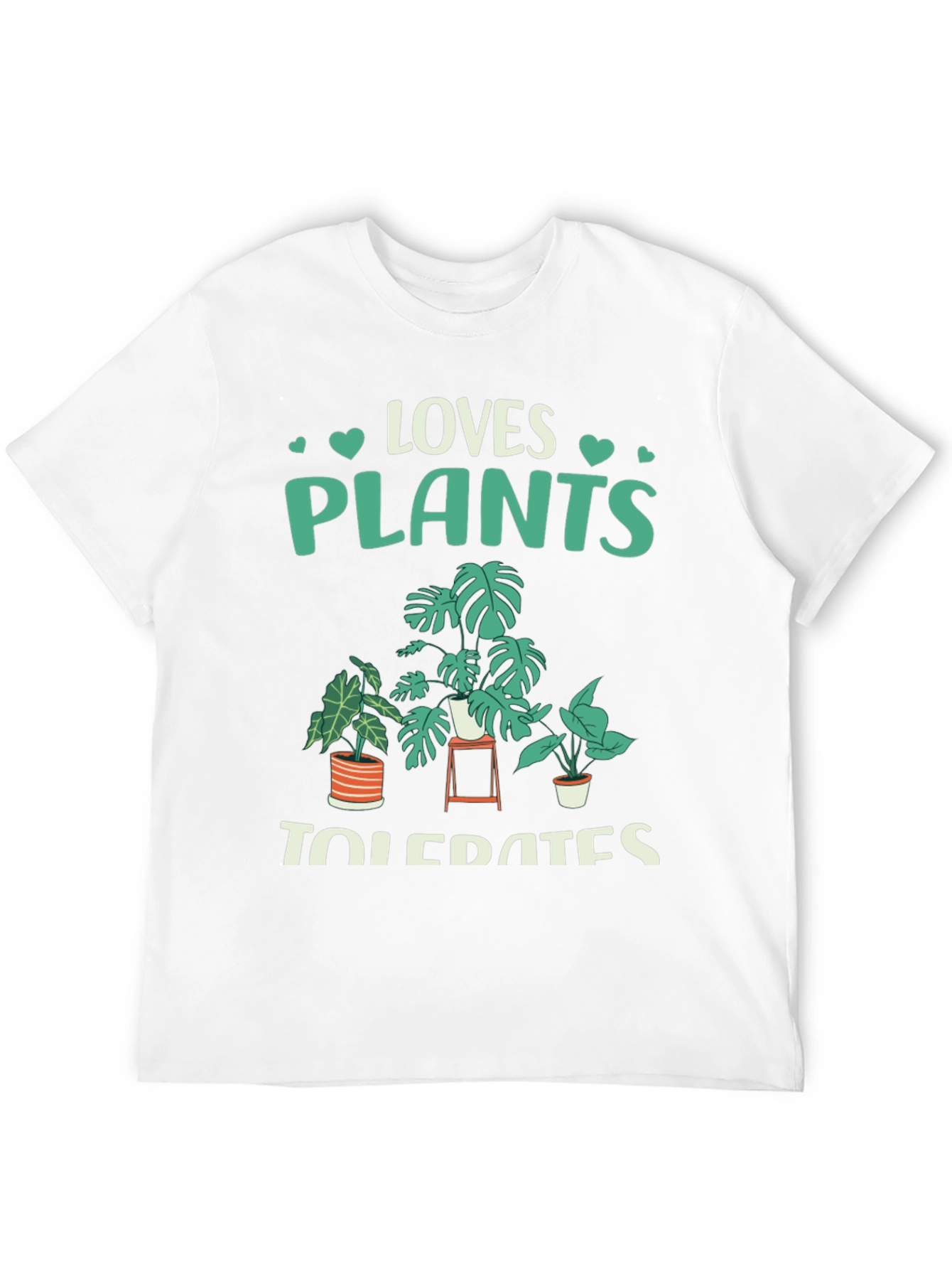 Black Loves Plants Tolerates People Graphic T-Shirt view 12