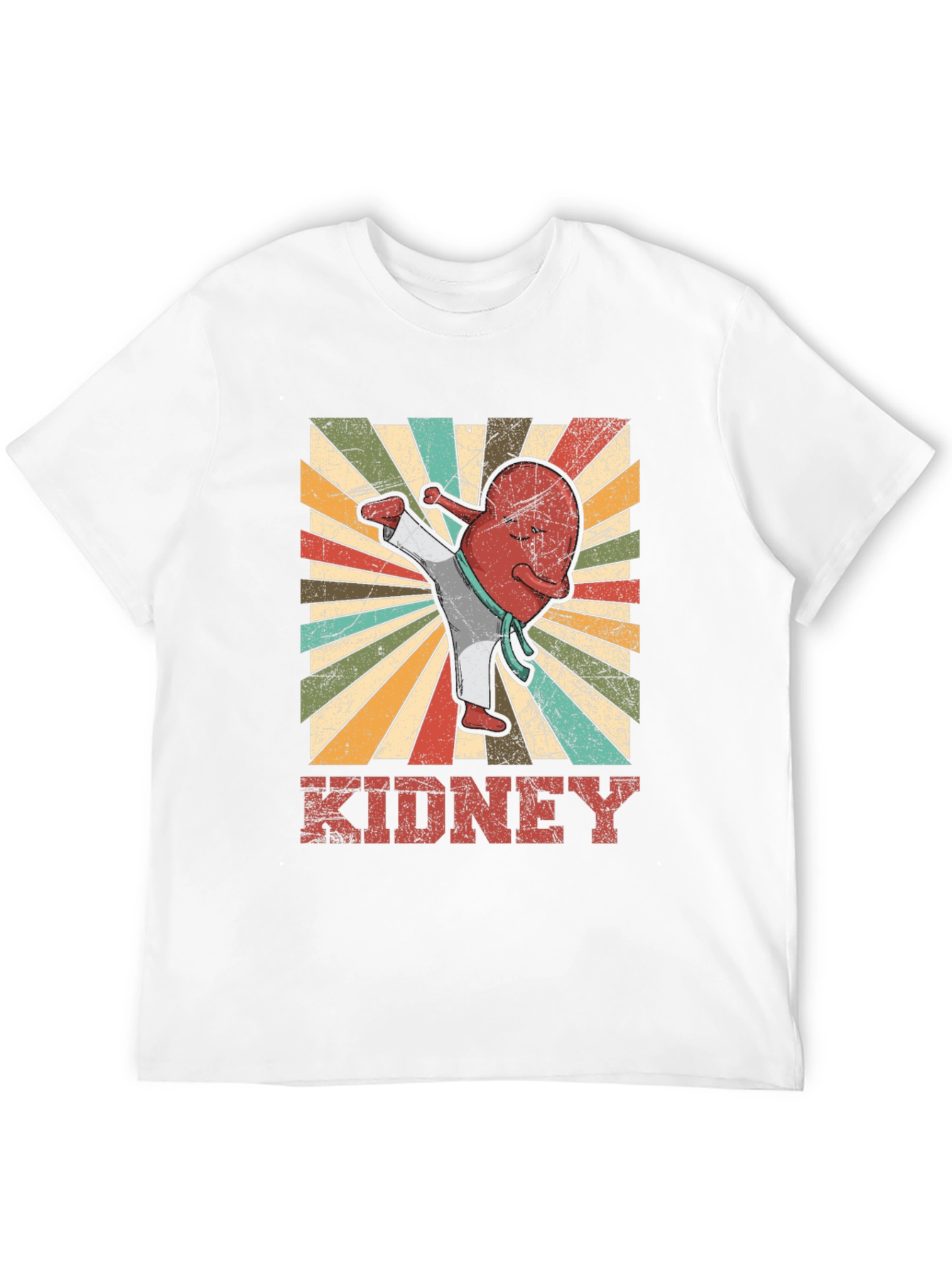 Black Karate Kidney T-Shirt - Funny Anatomy Tee view 12