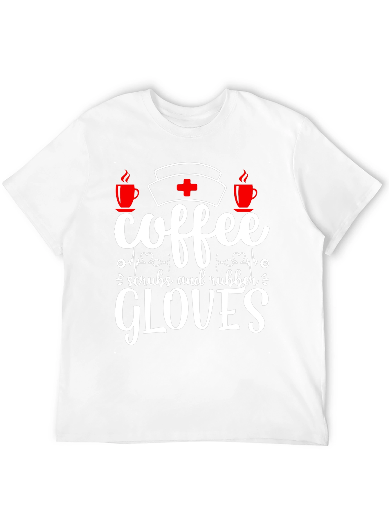 Black Coffee Scrubs Rubber Gloves T-Shirt view 12