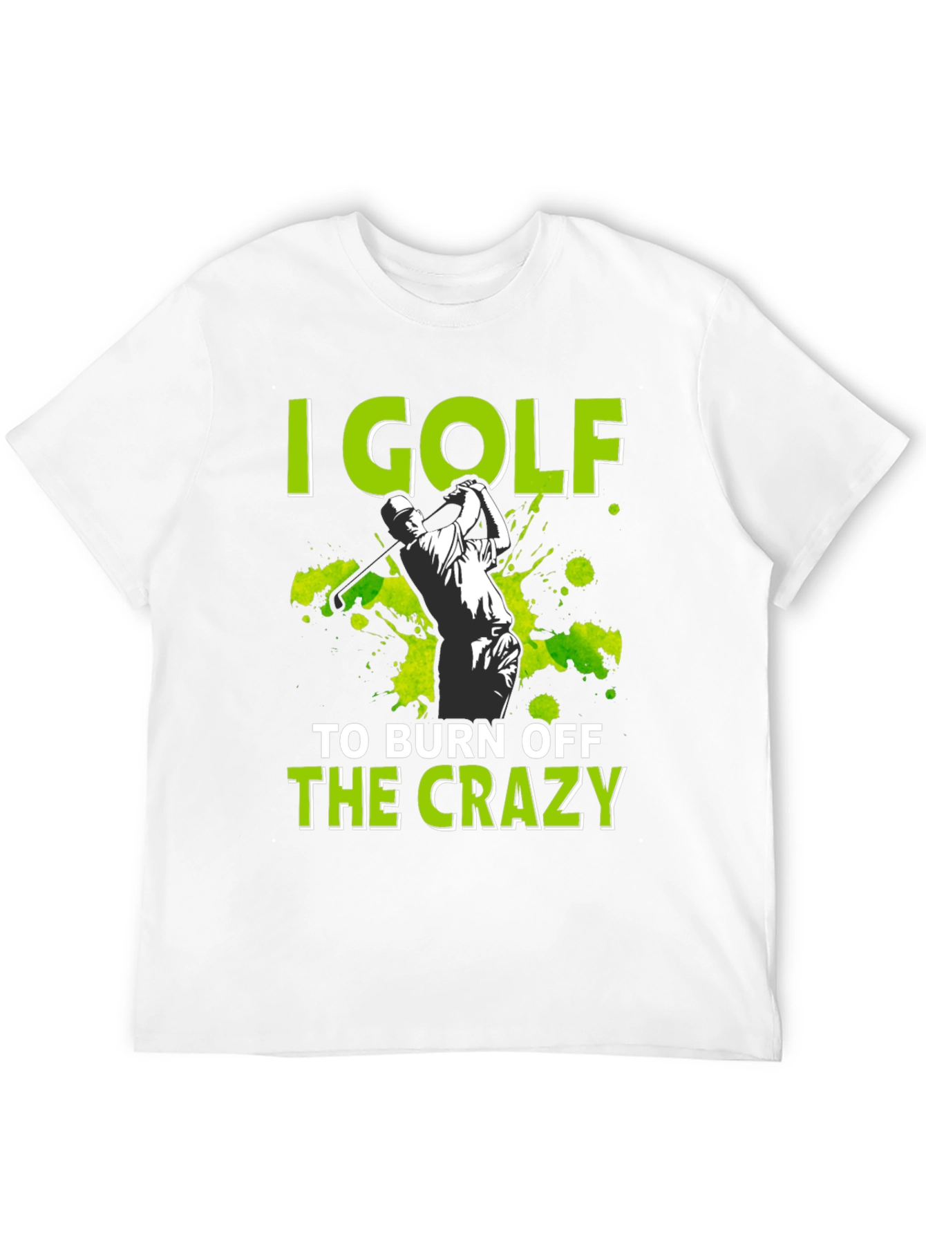Black Golf Burn Off Crazy Graphic Tee view 12