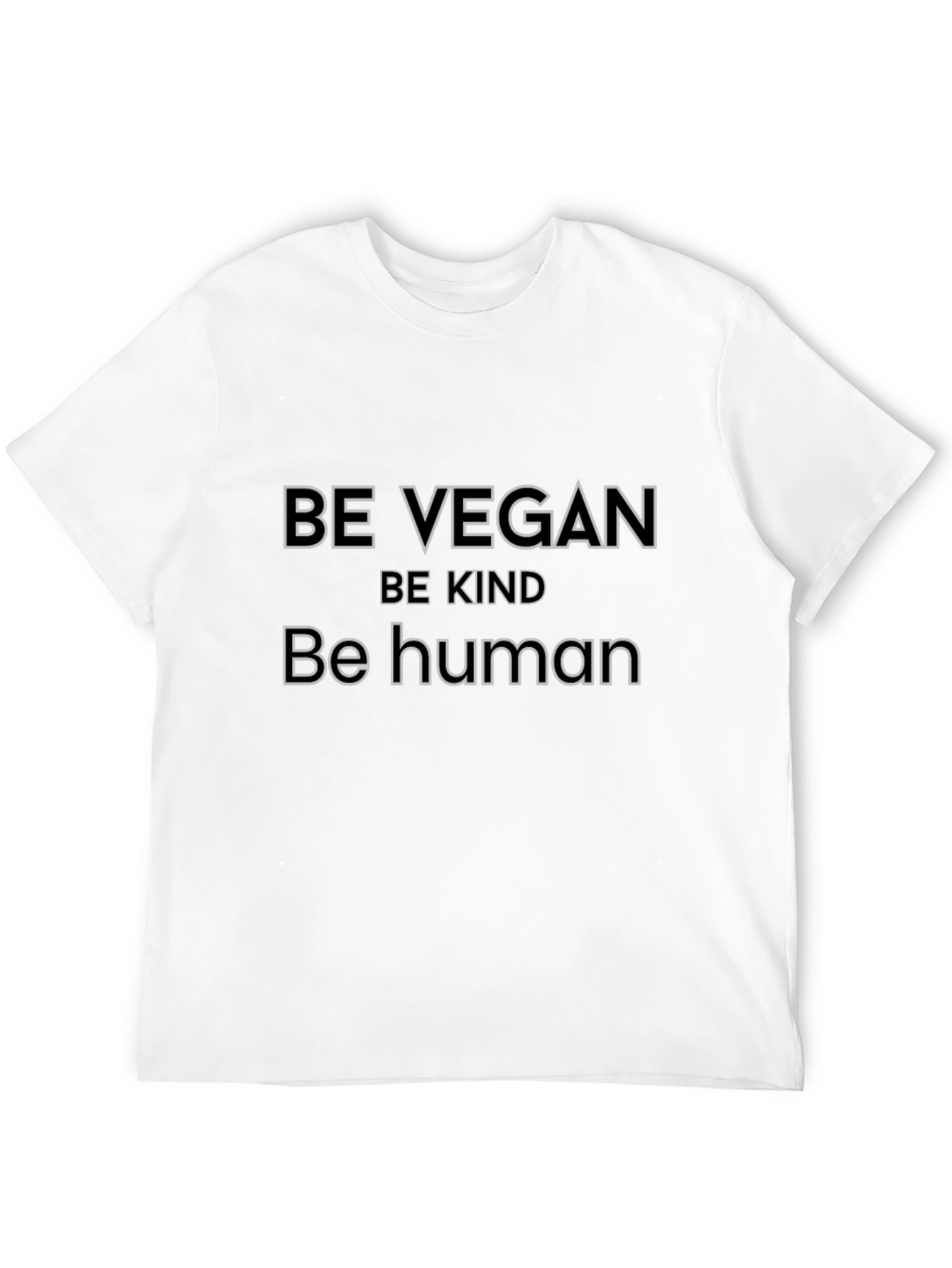 Black Be Vegan Be Kind T-Shirt - Eco-Friendly view 12