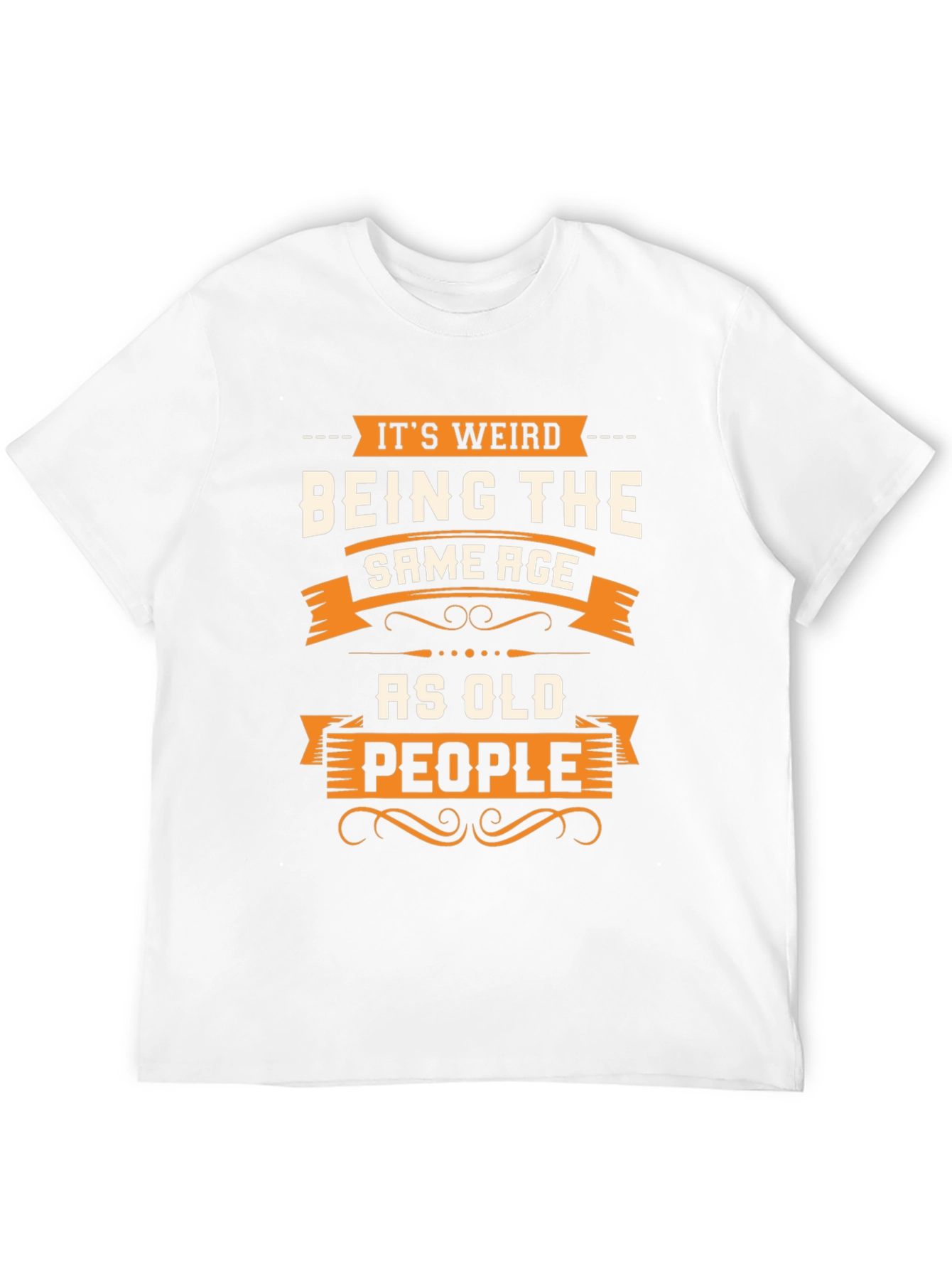 Black Funny "Same Age As Old People" Graphic Tee view 12