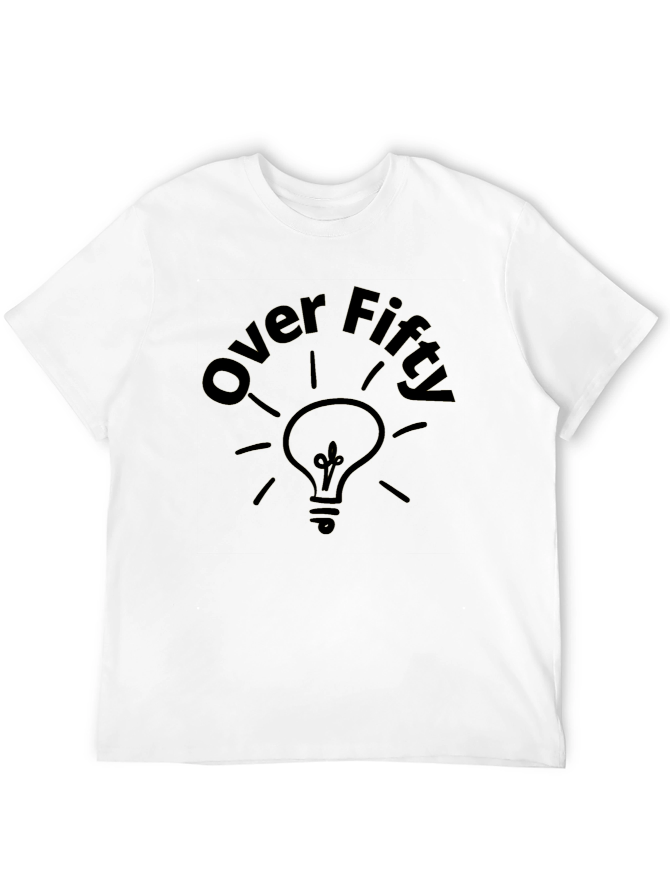 Black Over Fifty Lightbulb Graphic T-Shirt view 12