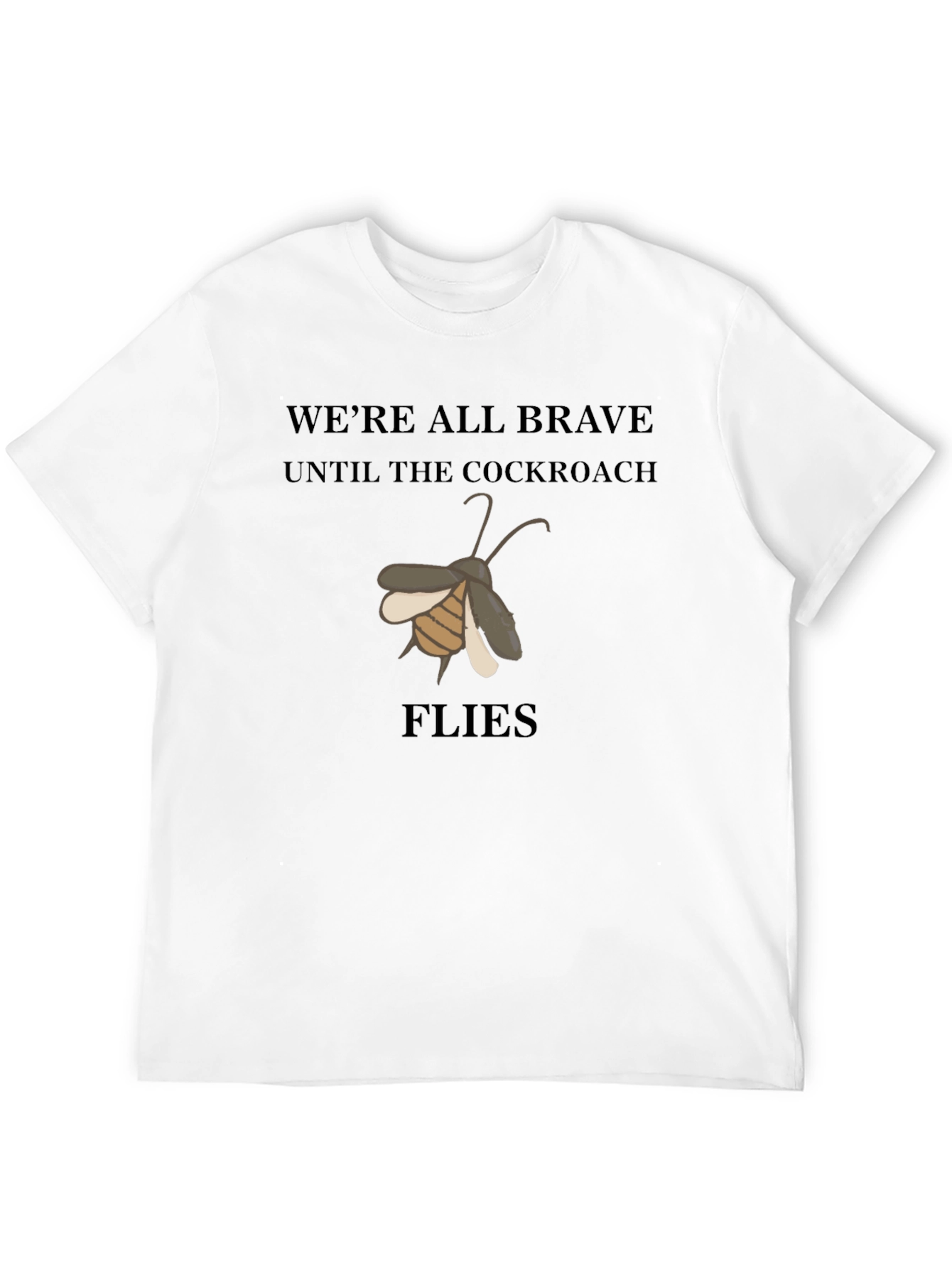 Black Funny Cockroach Flies Graphic Black T-Shirt view 12