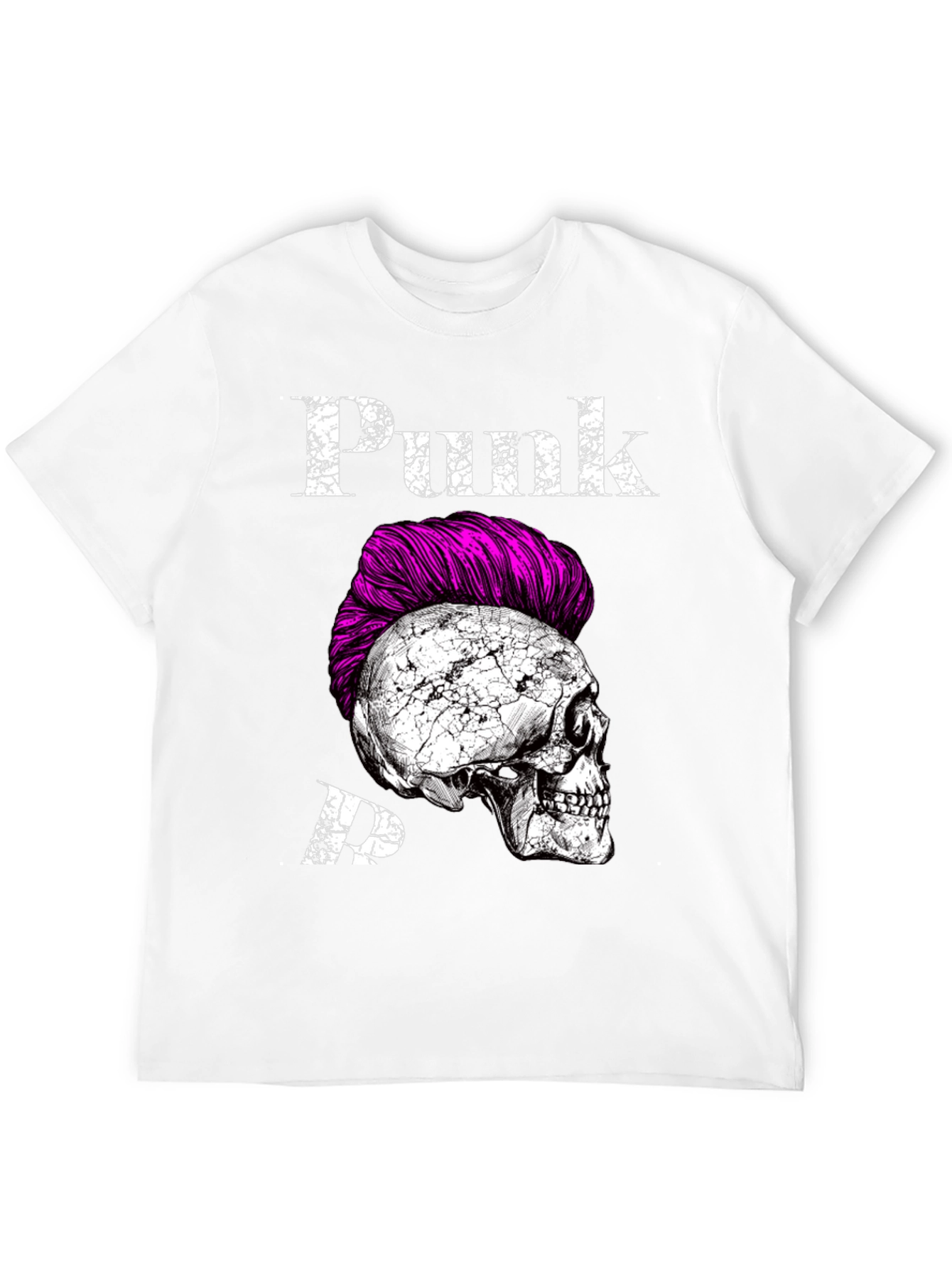Black Punk Skull Graphic Tee - Edgy Fashion Statement view 12