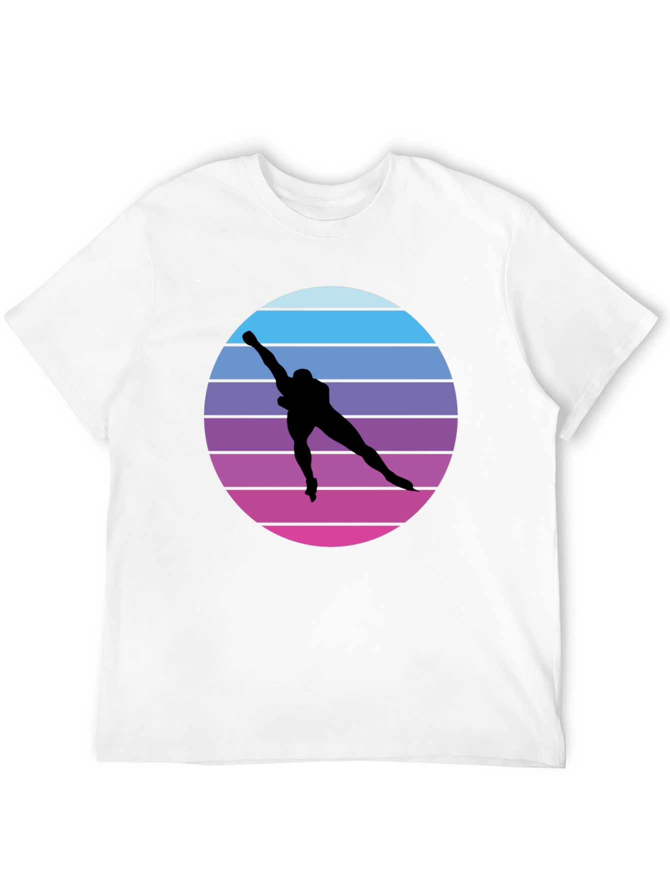 Black Retro Speed Skater Graphic Tee view 12
