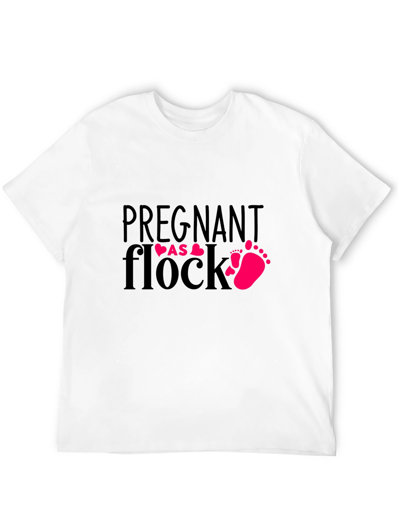 Black Pregnant as Flock T-Shirt - Baby Announcement Tee view 12