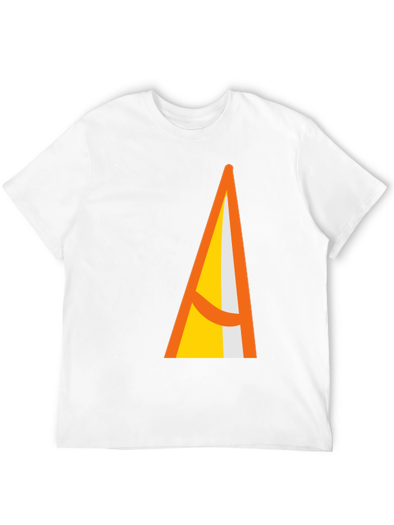Black Geometric Triangle Graphic Black T-Shirt view 12