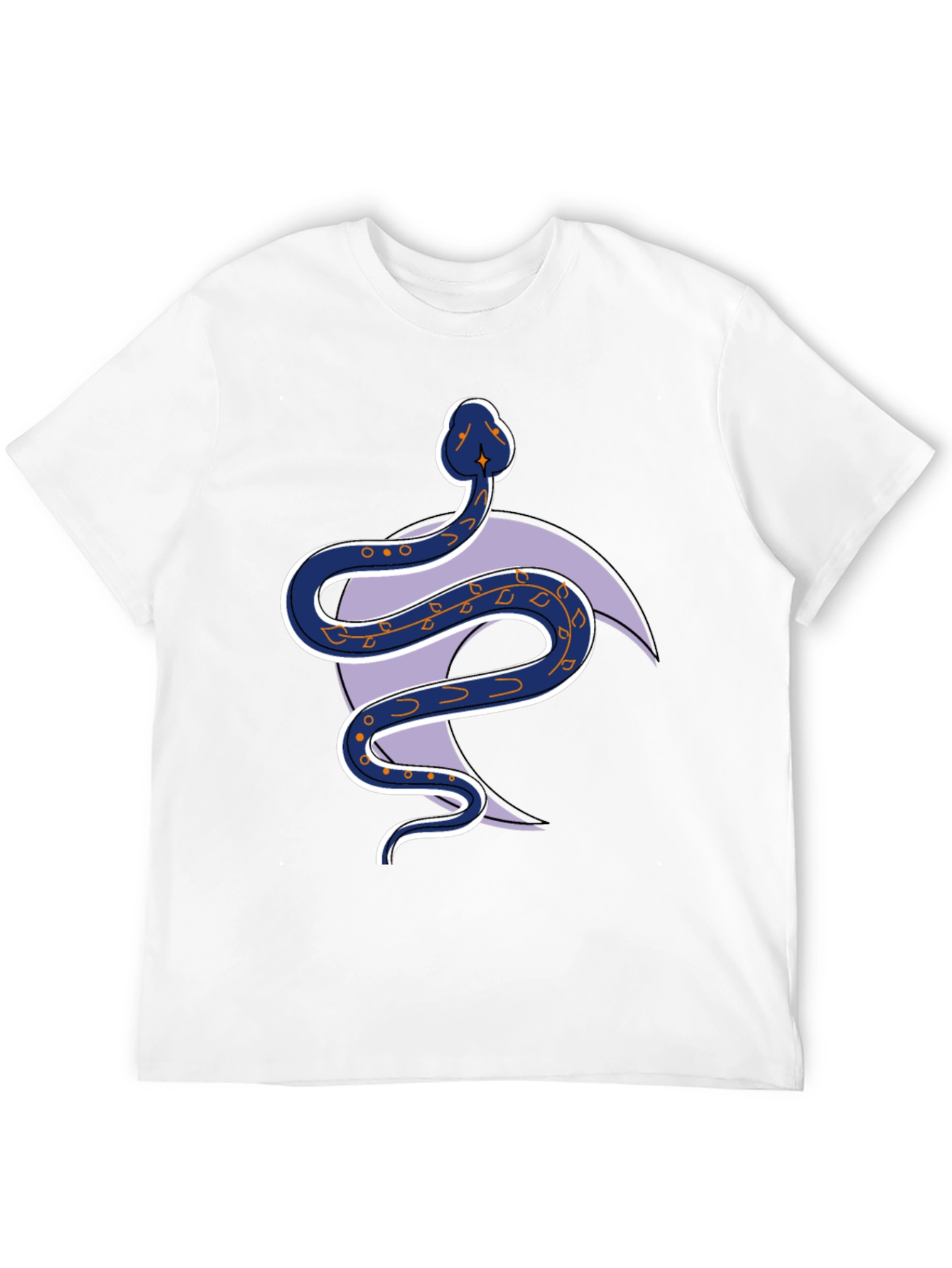 Black Snake and Crescent Moon Graphic Tee view 12