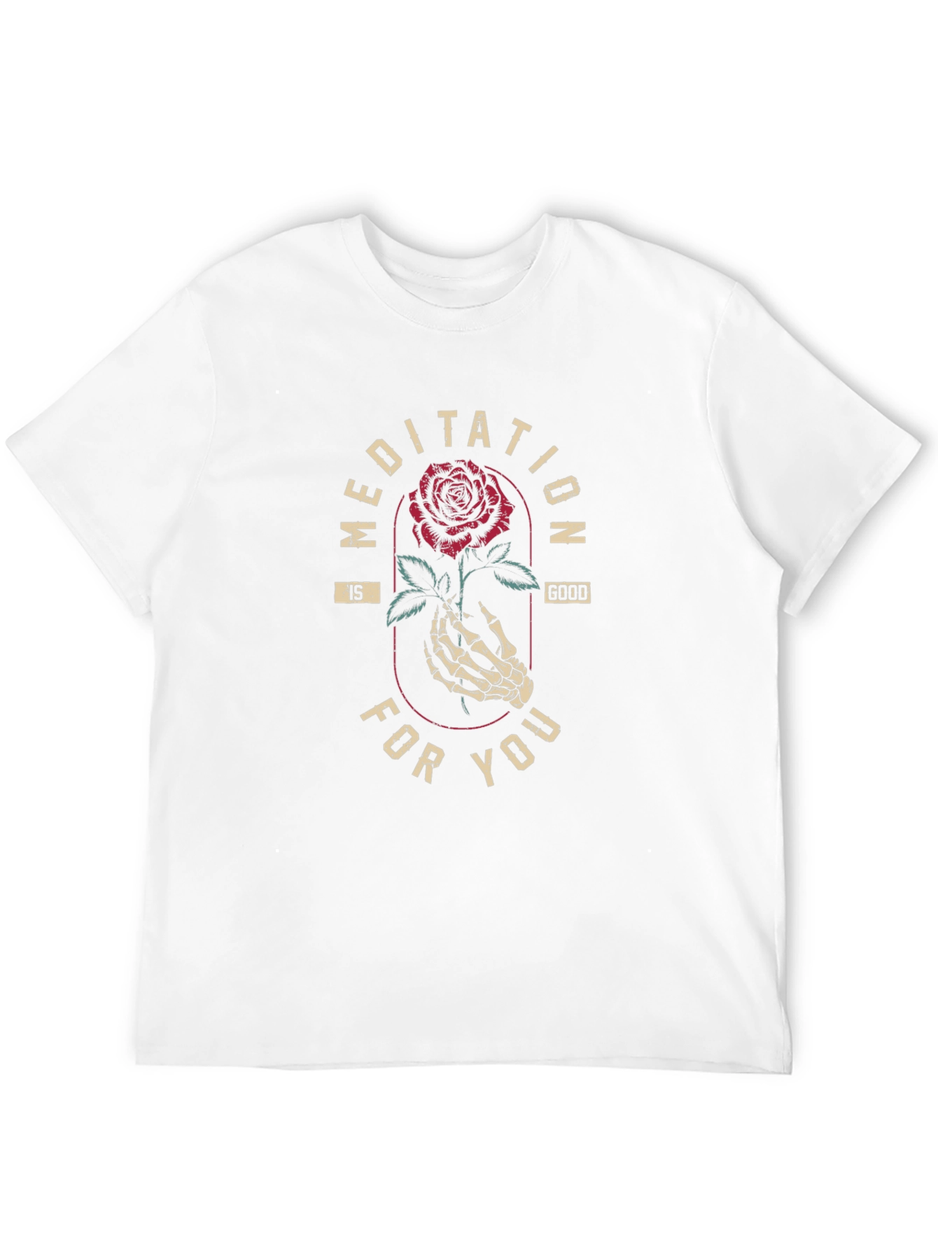 Black Meditation Rose Graphic Tee - Black Cotton Shirt view 12