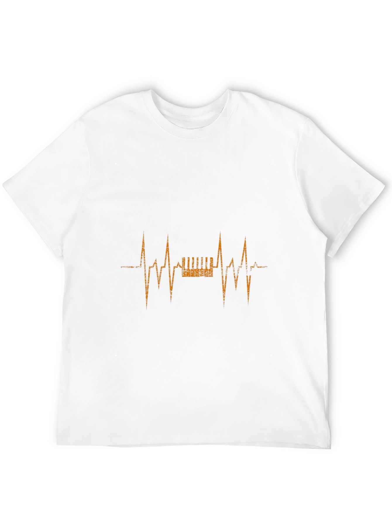 Black Piano Heartbeat Graphic T-Shirt - Music Lover Tee view 12