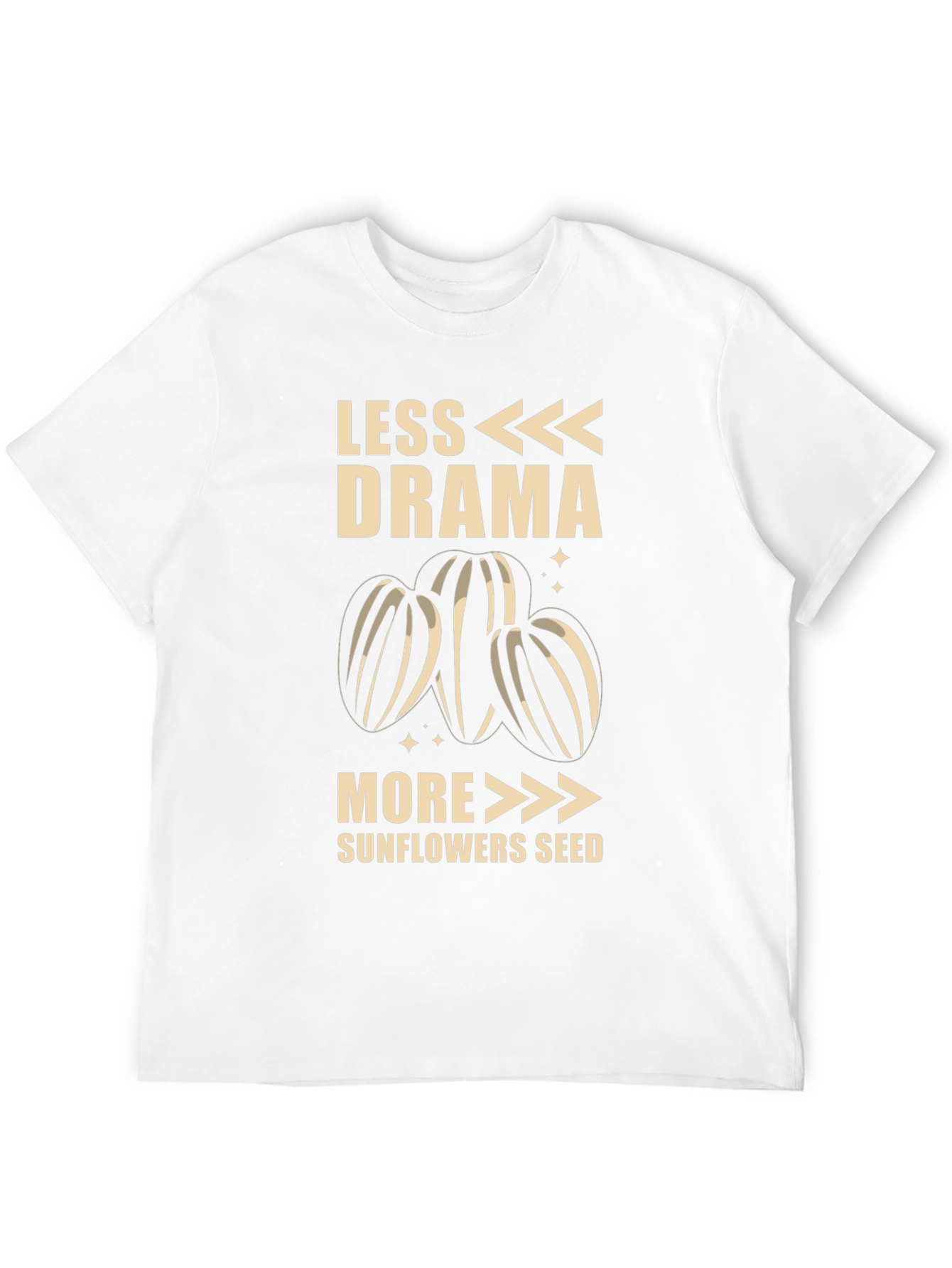 Black Less Drama More Sunflower Seeds T-Shirt view 12