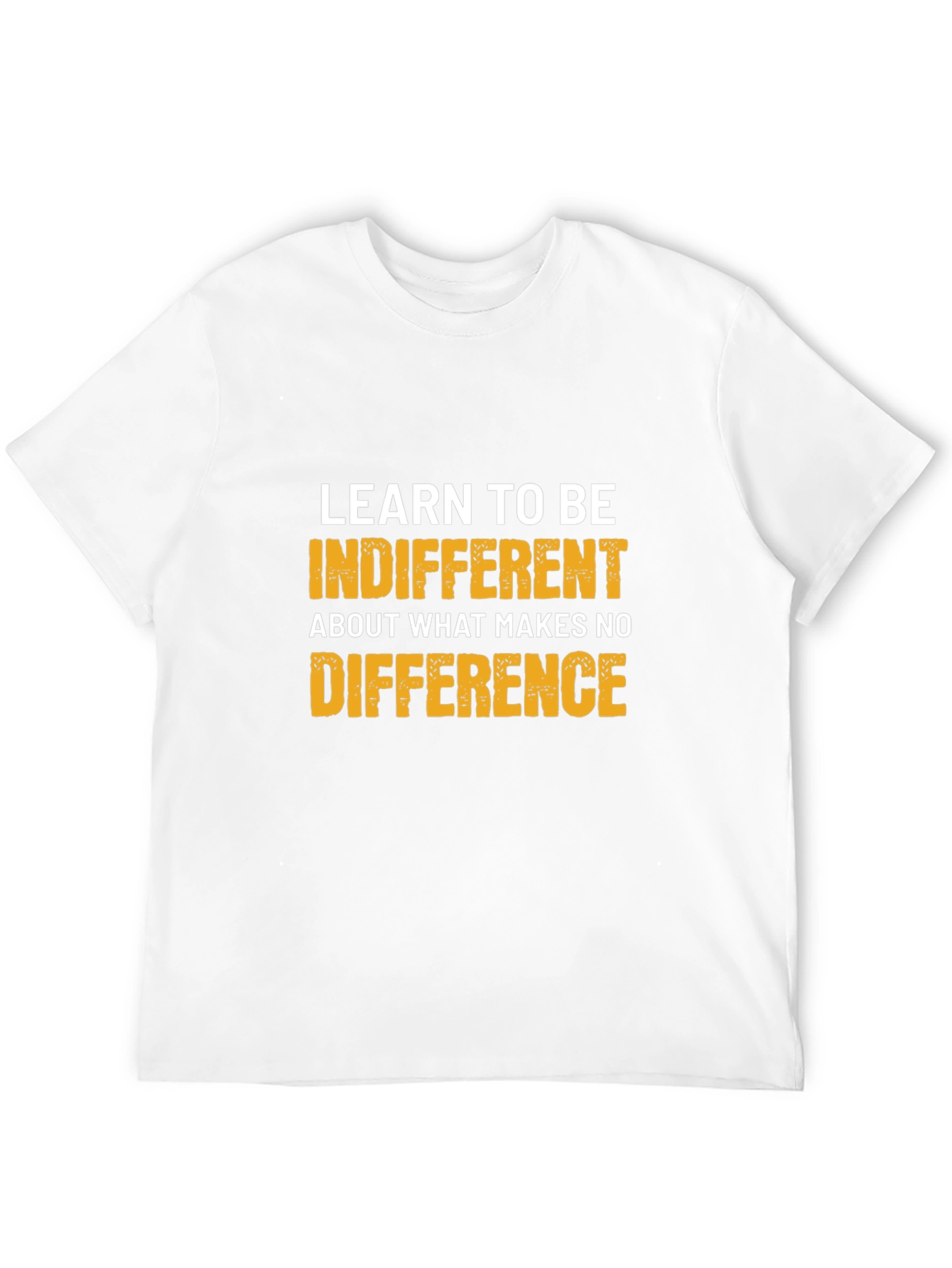 Black Indifferent Tee: Motivational Graphic T-Shirt view 12