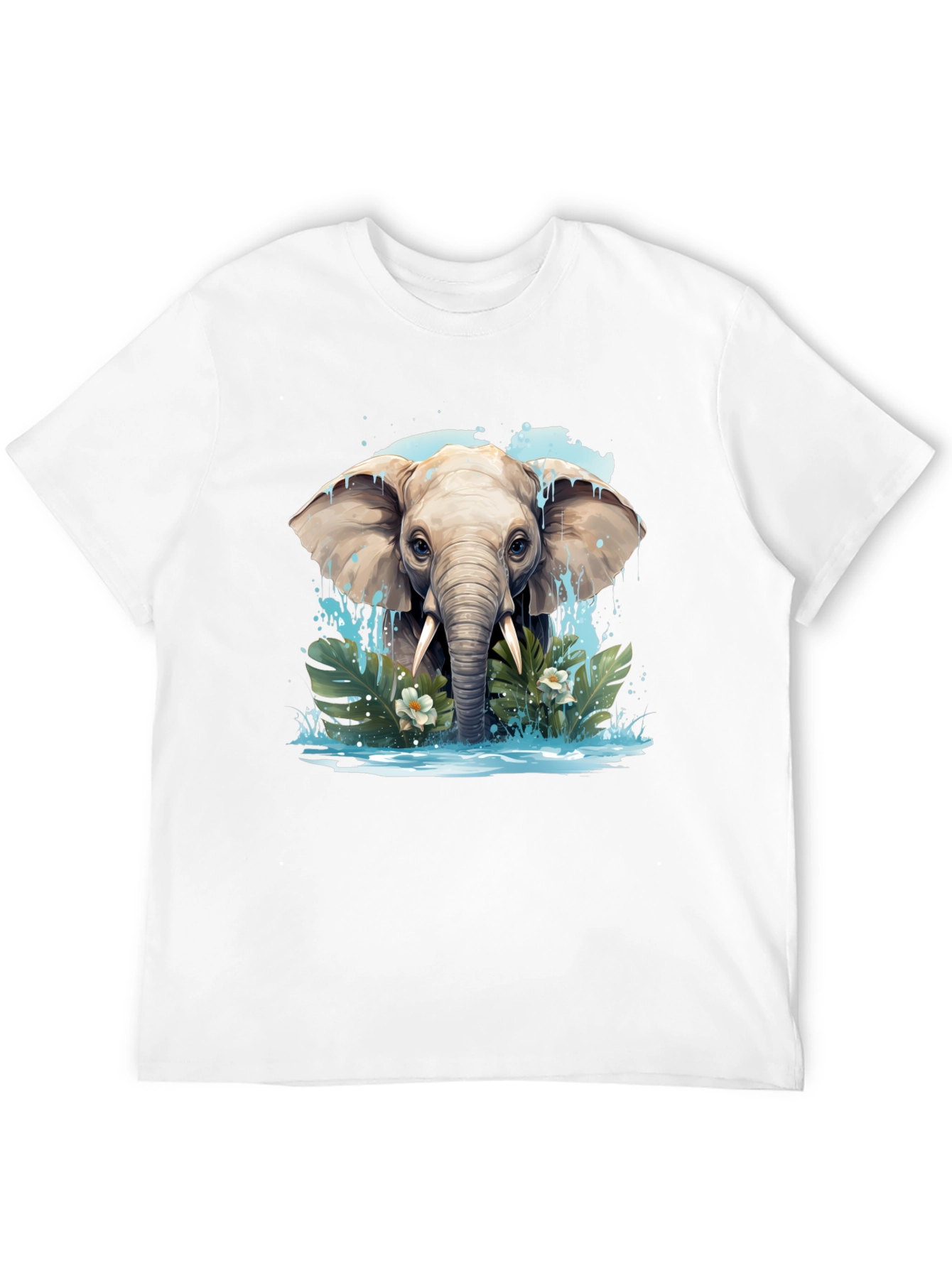 Black Elephant Graphic Tee - Black, Nature Inspired Design view 12