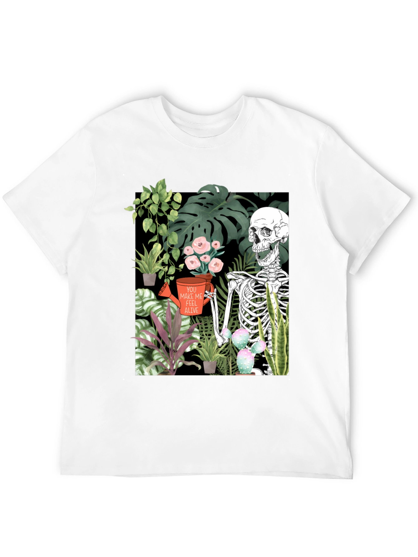 Black Skeleton Gardener Graphic T-Shirt - Make Me Feel Alive view 12