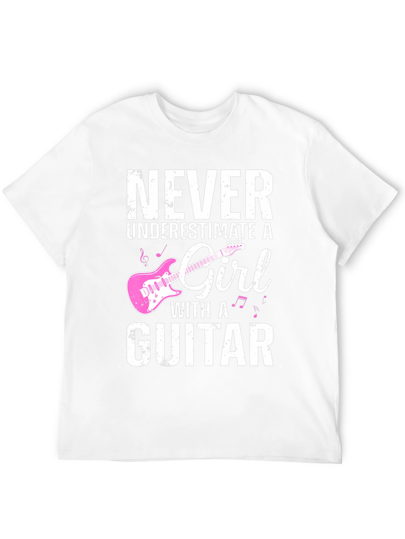 Black Never Underestimate a Girl With a Guitar T-Shirt view 12