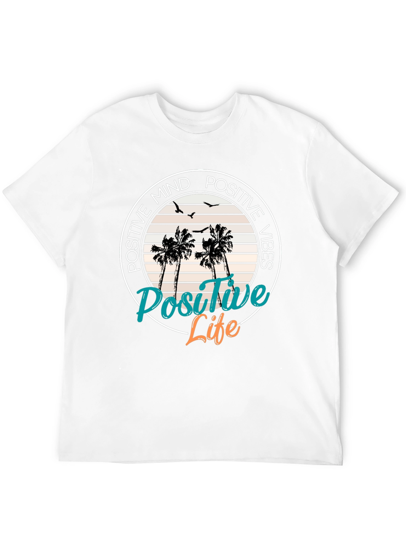 Black Positive Mind Positive Vibes T-Shirt view 12