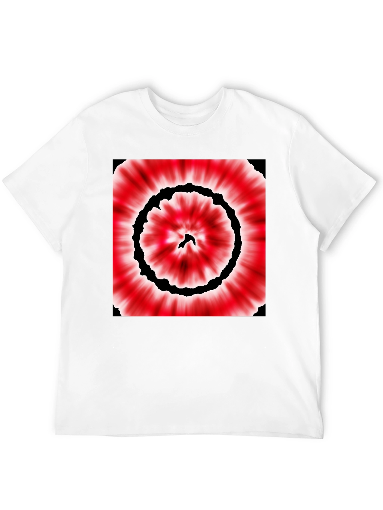 Black Red & Black Tie-Dye Style Graphic T-Shirt view 12