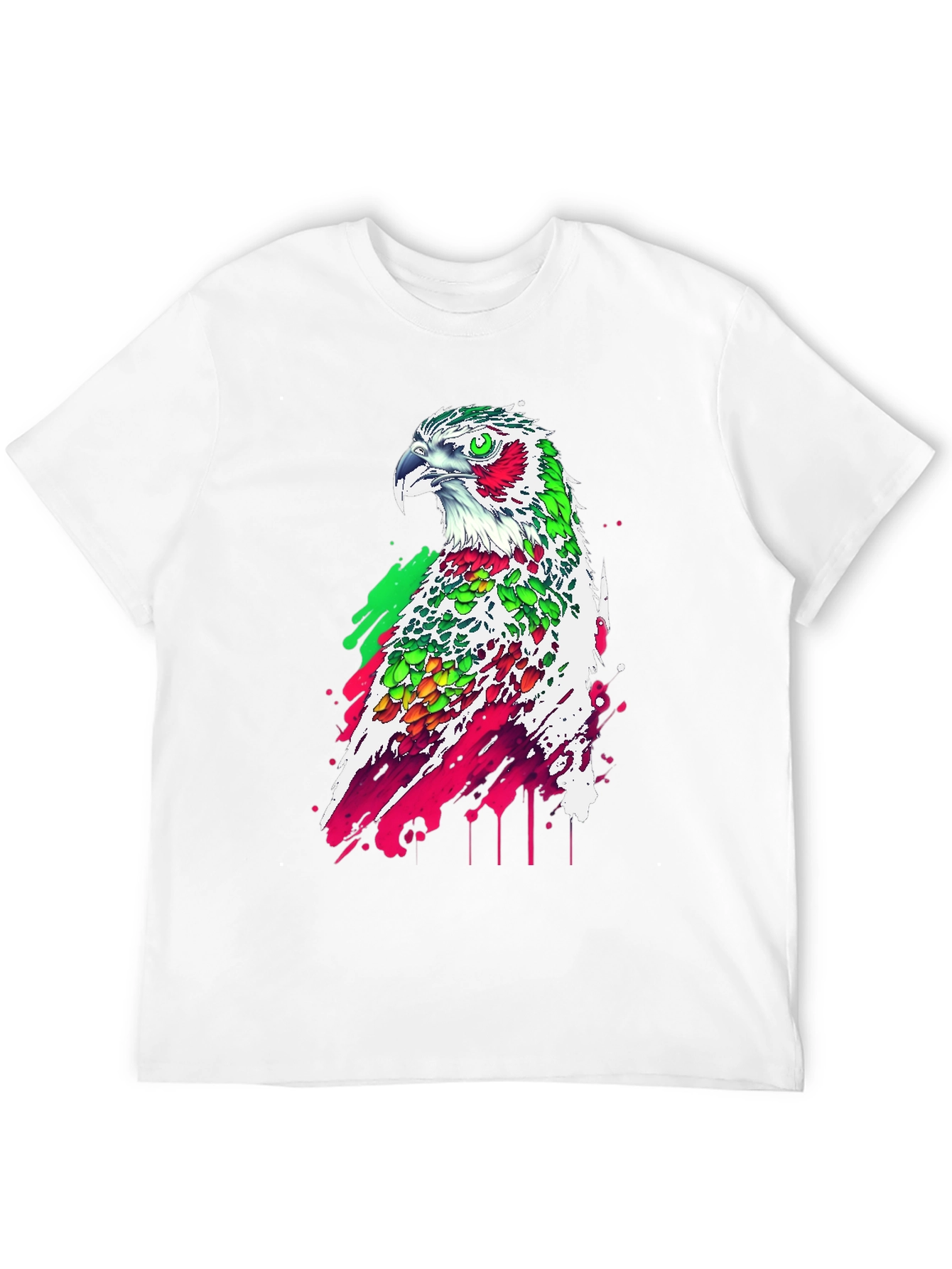 Black Abstract Eagle Graphic Tee view 12