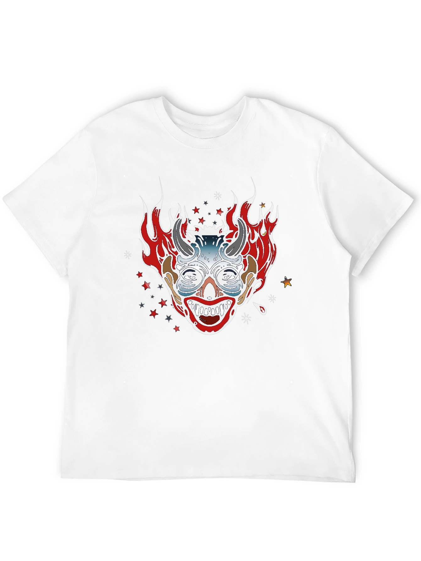 Black Fiery Clown Graphic Tee - Black view 12