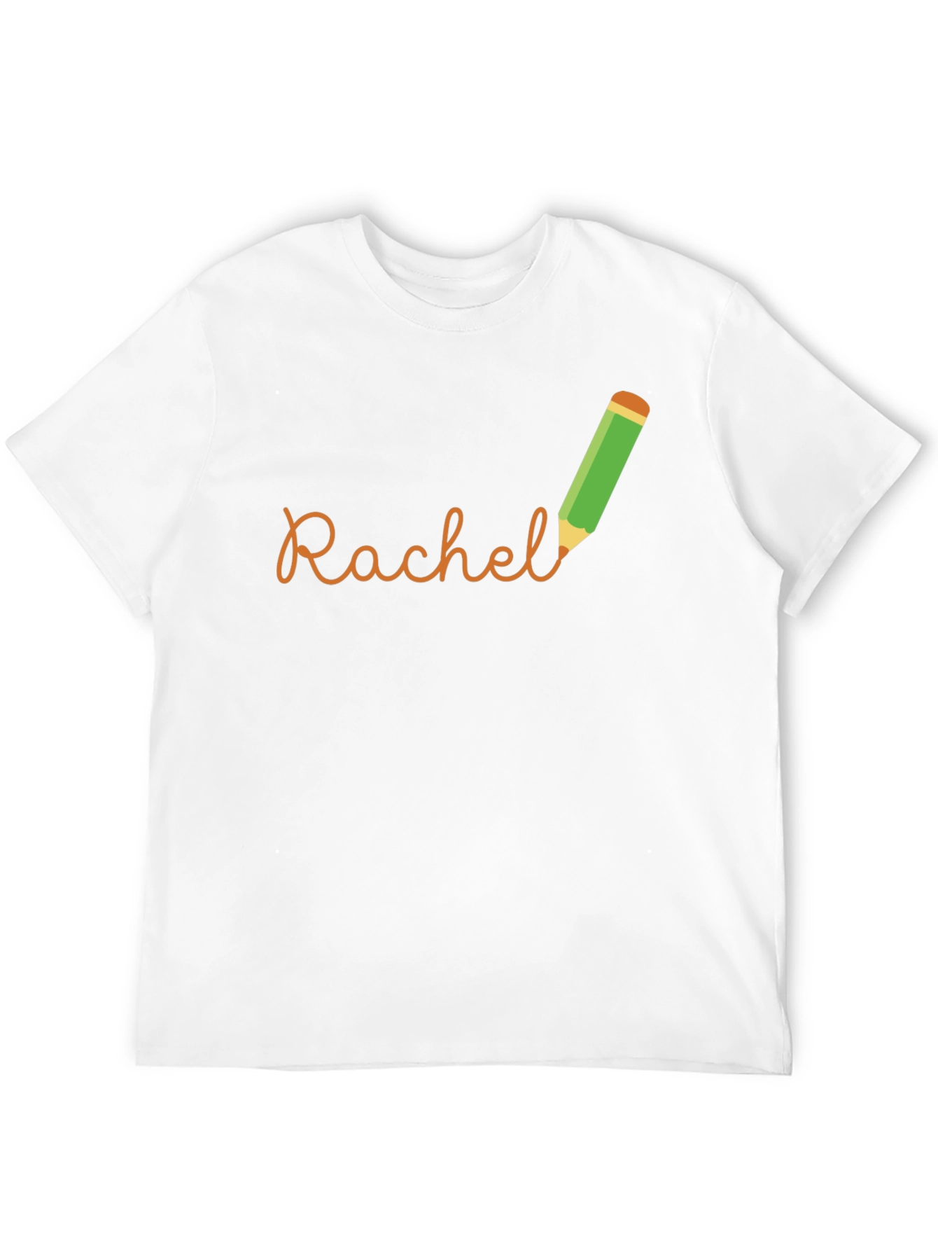 Black Personalized Rachel Pencil Name T-Shirt view 12
