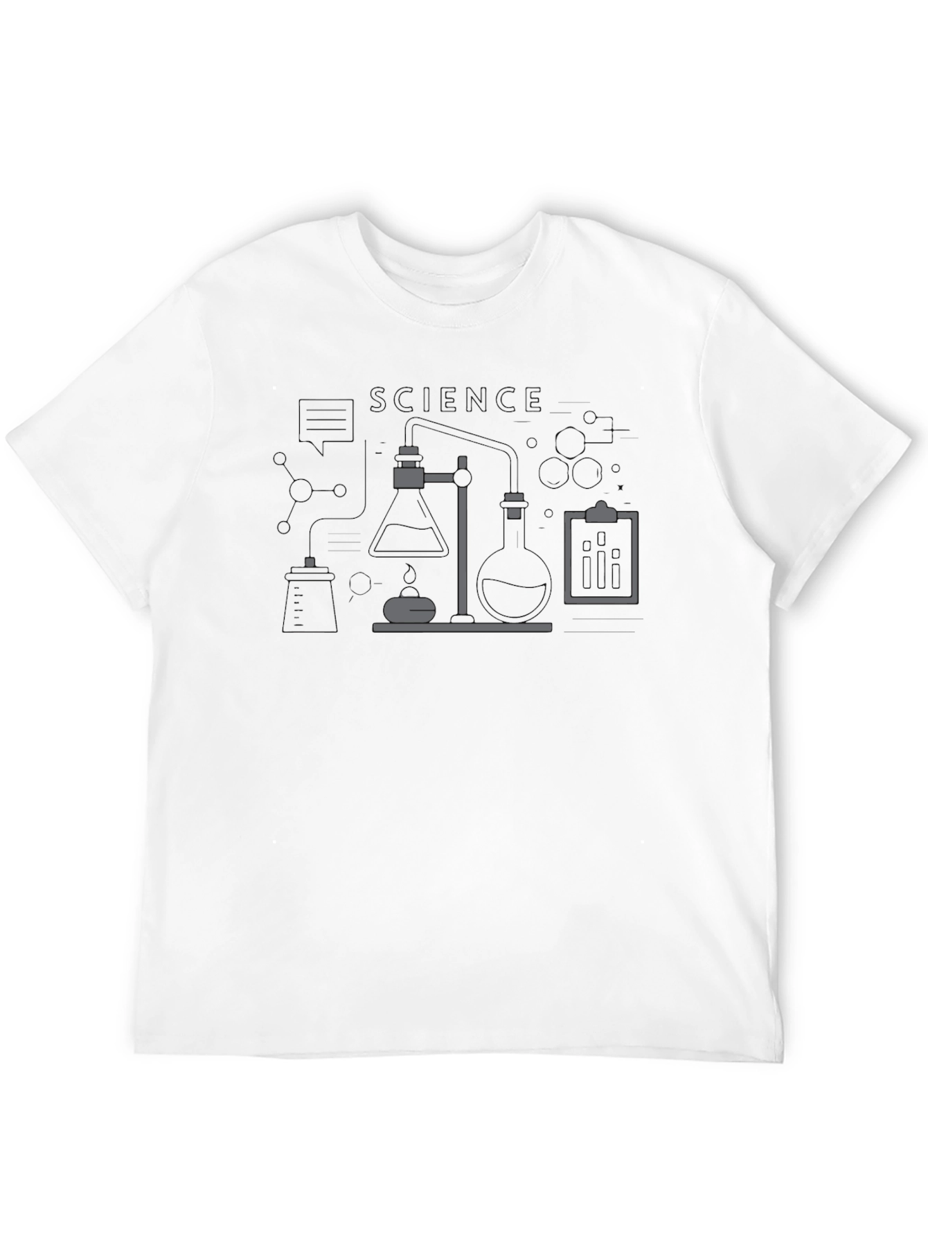 Black Science Graphic T-Shirt - Black Cotton Blend view 12