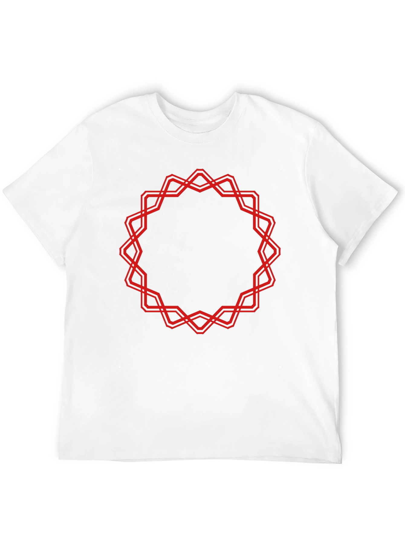 Black Geometric Circle Graphic Tee - Bold Statement T-Shirt view 12
