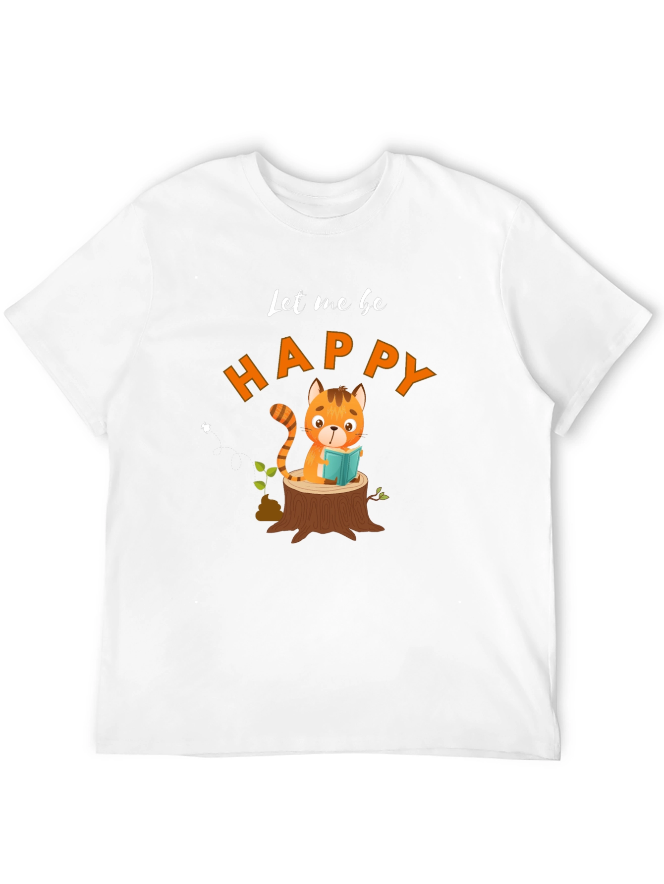 Black Let Me Be Happy Black T-Shirt view 12