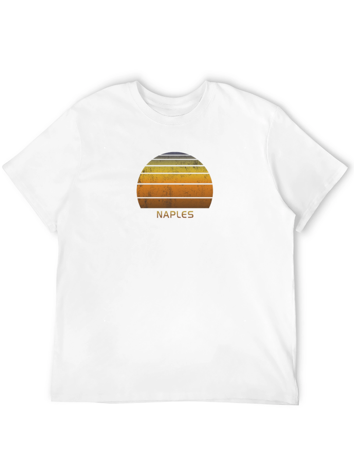 Black Naples Retro Sunset Graphic T-Shirt view 12