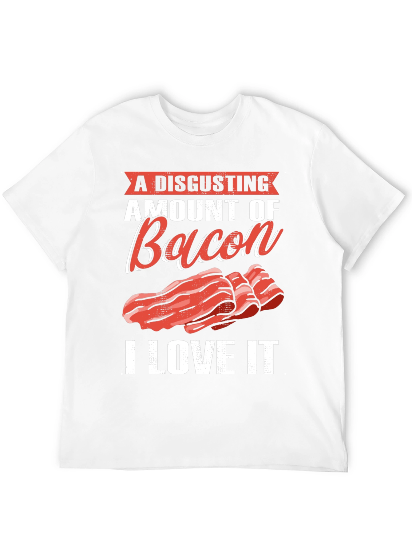 Black Disgusting Amount of Bacon T-Shirt view 12