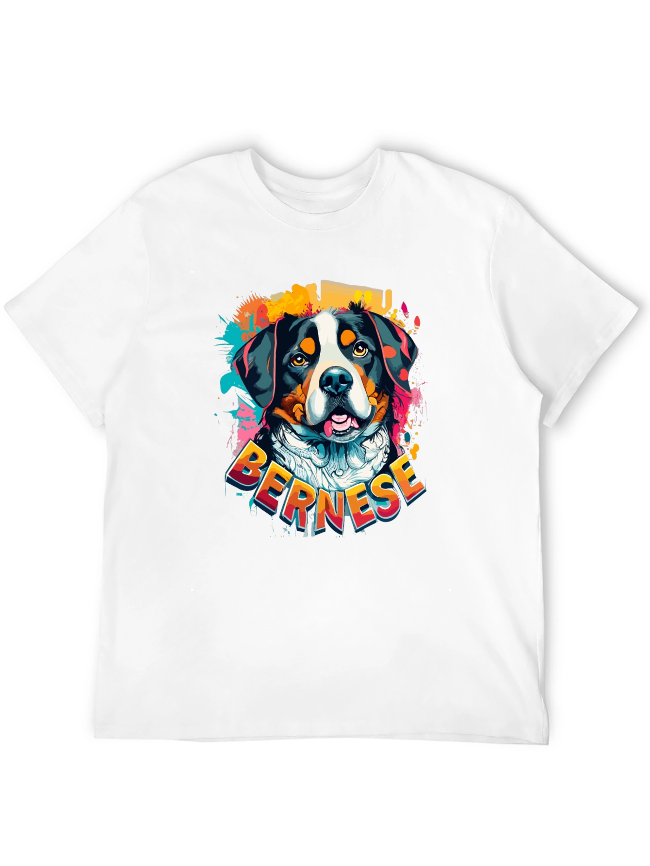 Black Bernese Mountain Dog Graphic T-Shirt view 12