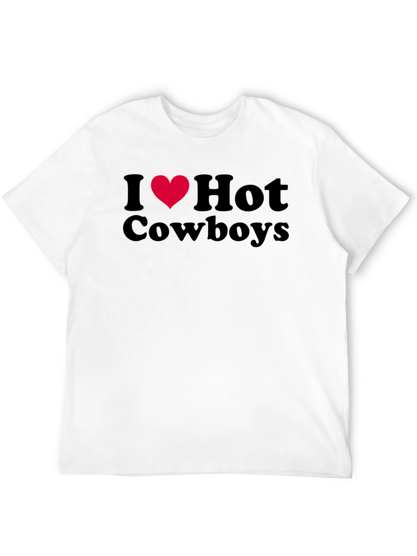 Black I Heart Hot Cowboys Graphic T-Shirt view 12