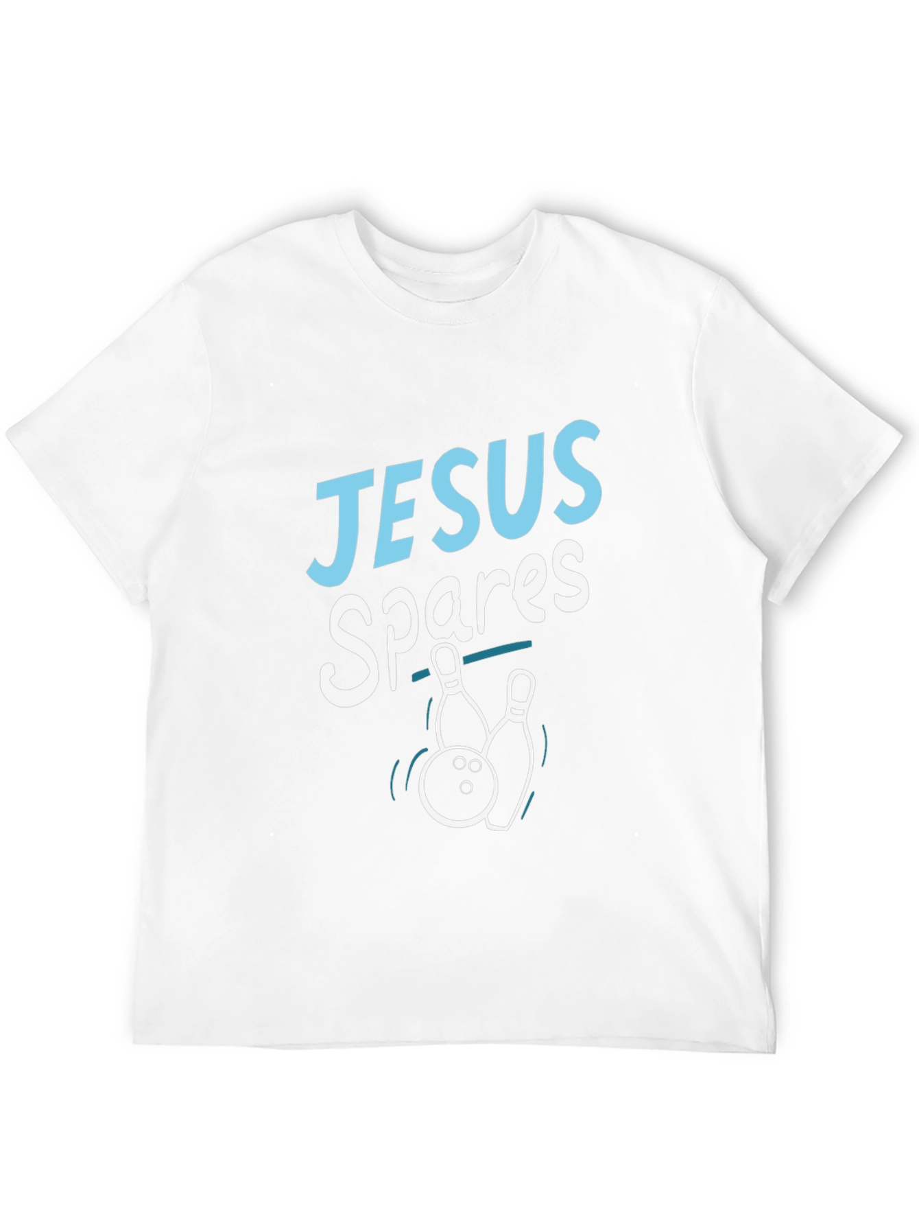 Black Jesus Spares Bowling T-Shirt - Religious Humor Tee view 12