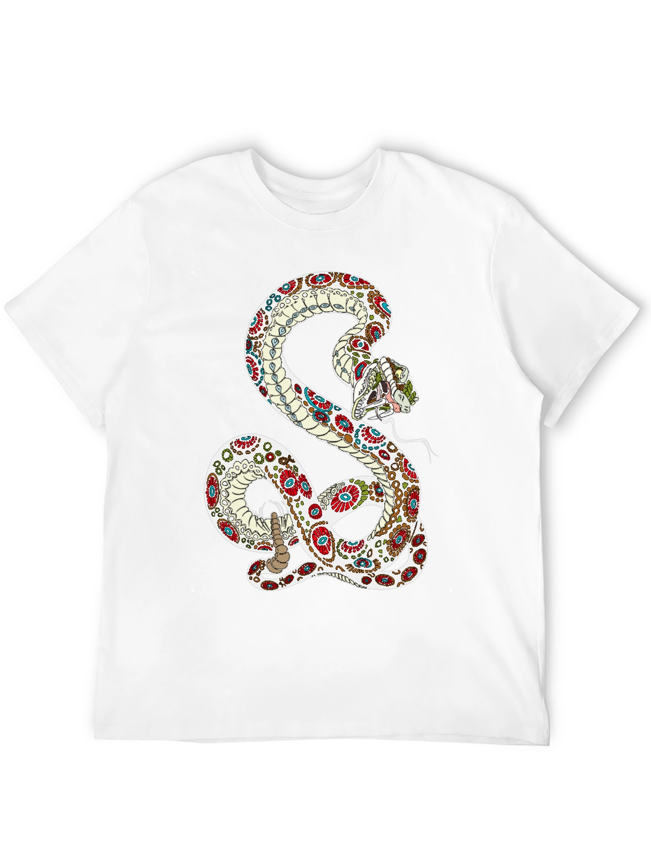 Black Sugar Skull Snake Graphic Tee view 12