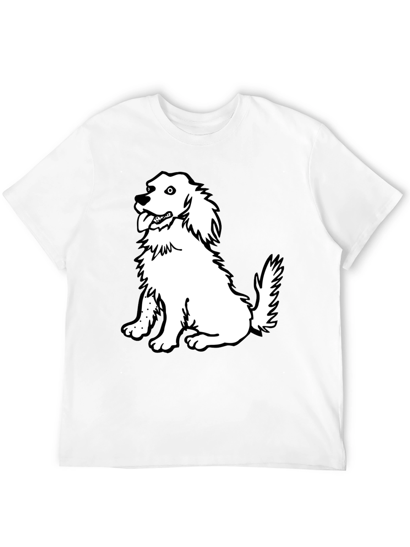 Black Dog Graphic Tee - Black Cotton Casual Shirt view 12