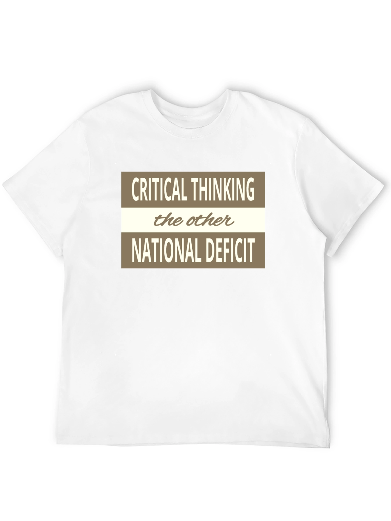 Black Critical Thinking National Deficit Graphic Tee view 12