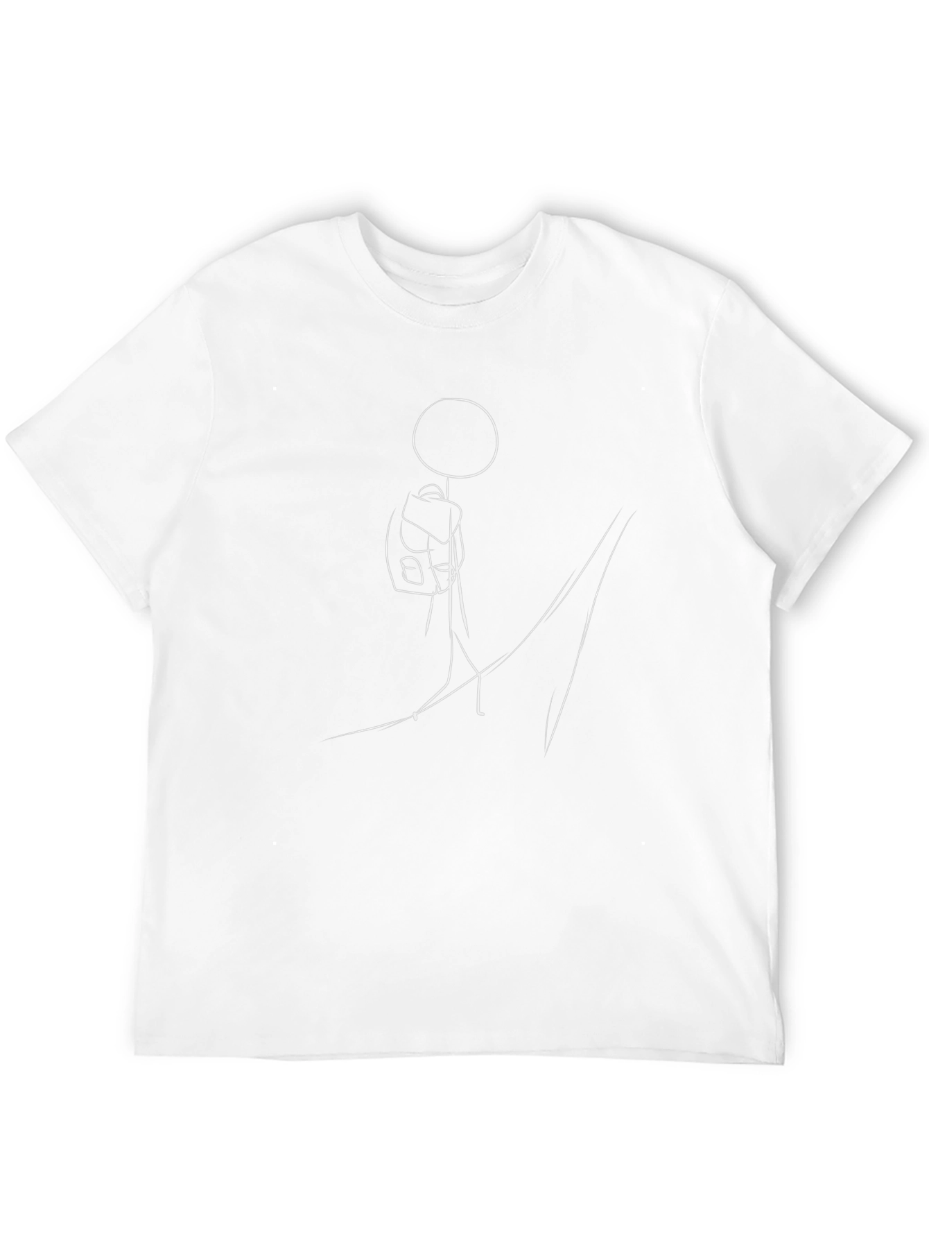 Black Stick Figure Hiker Black T-Shirt view 12