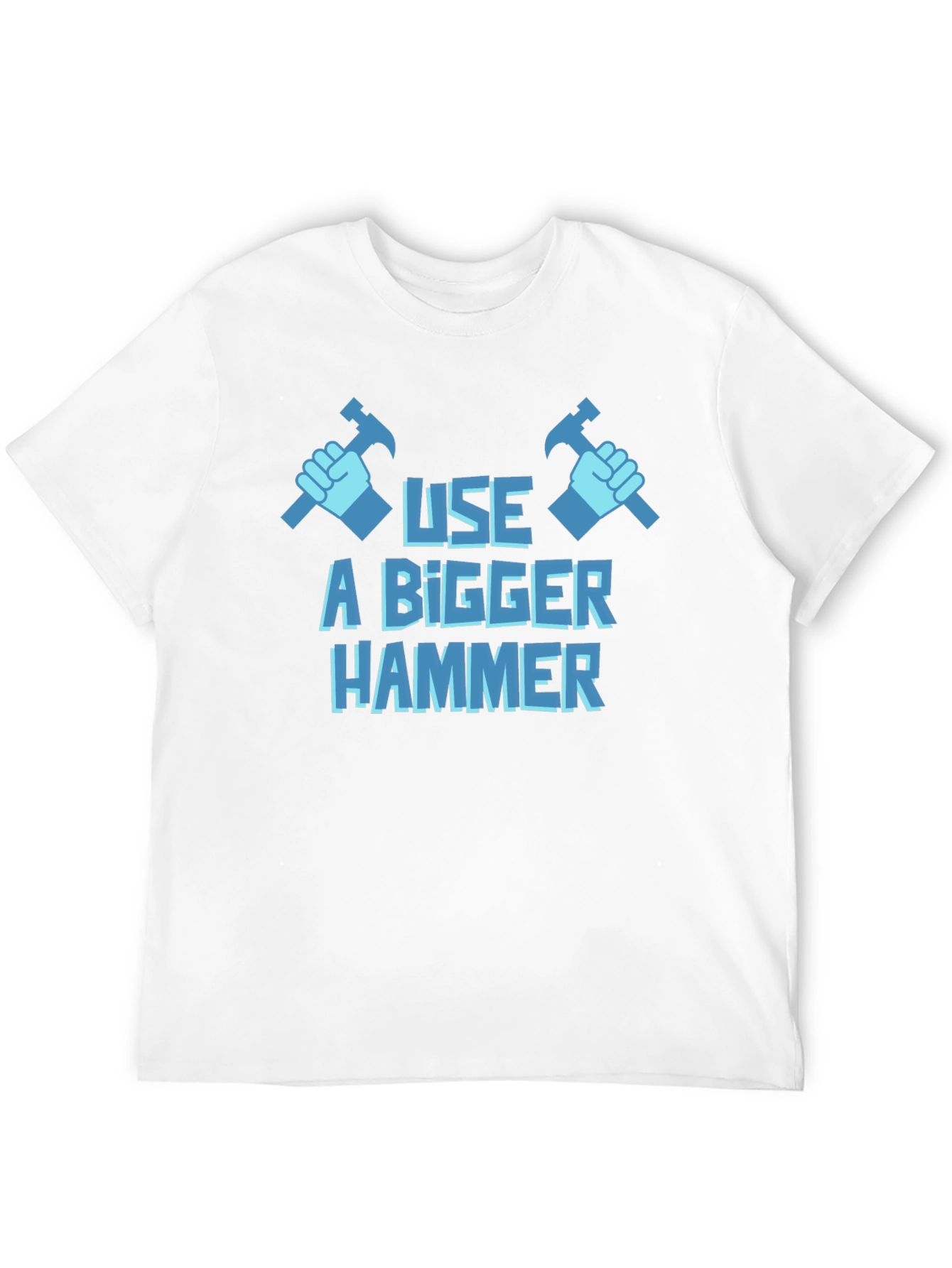 Black Use A Bigger Hammer T-Shirt - Novelty Construction Tee view 12
