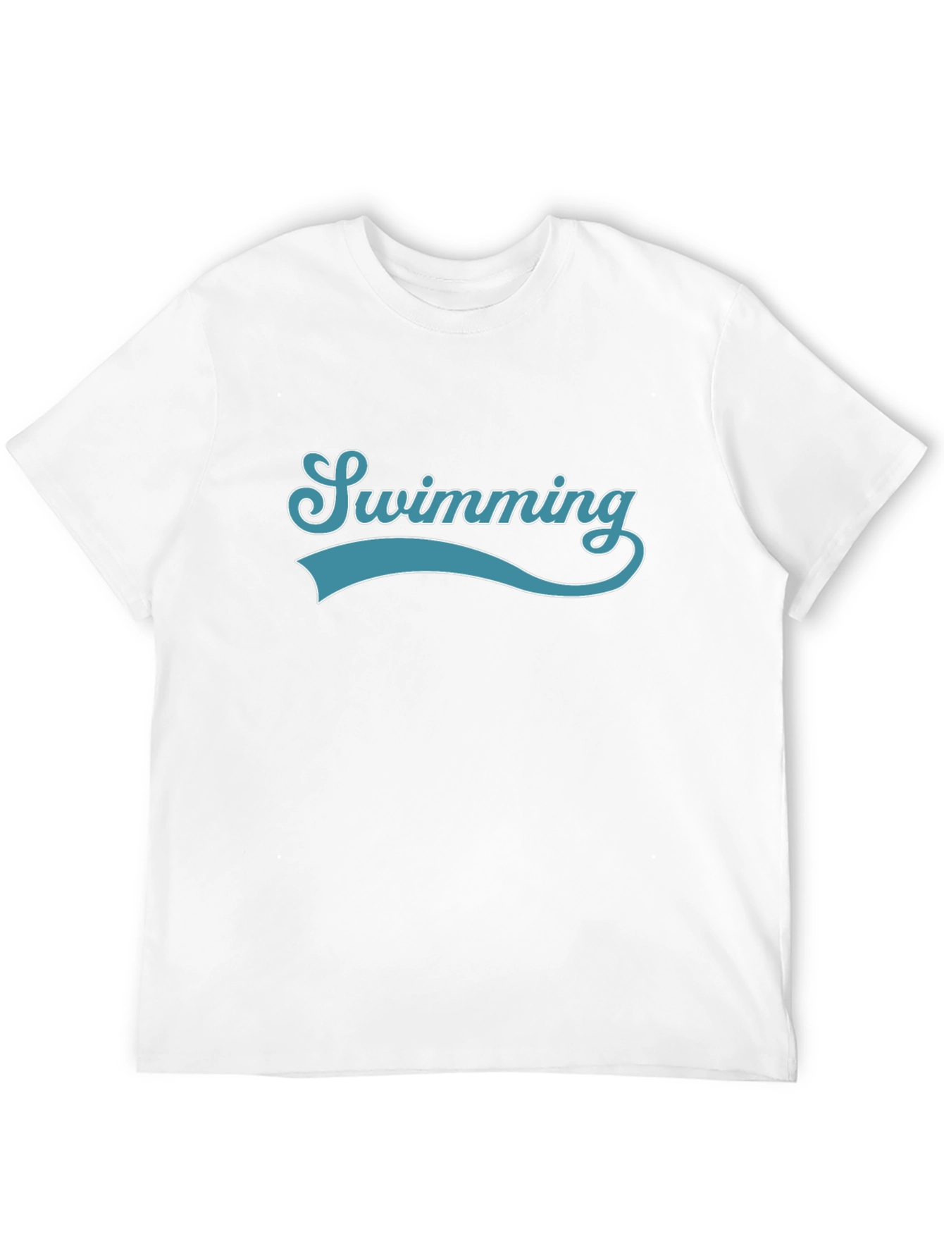 Black Swimming Graphic Print Crew Neck T-Shirt view 12