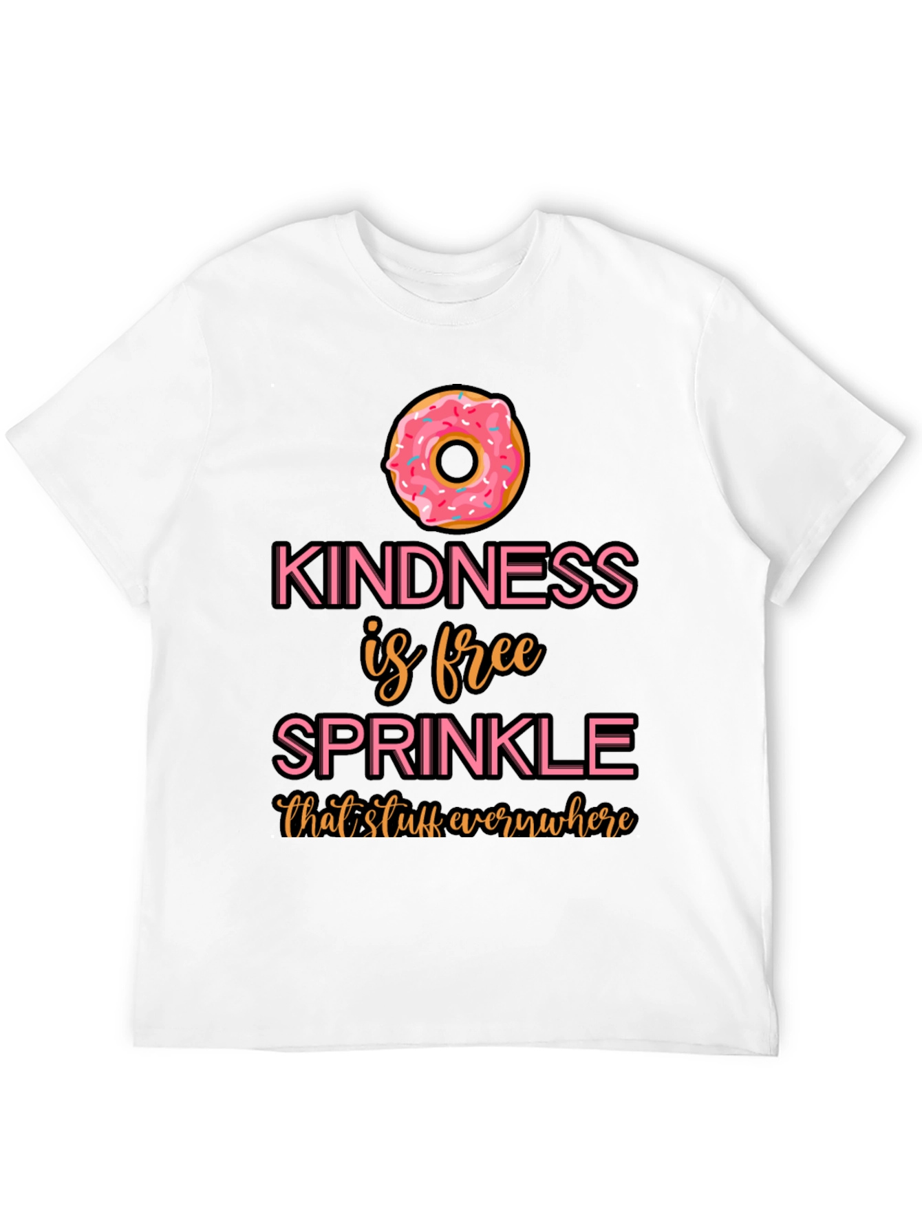Black Kindness Sprinkle Donut T-Shirt view 12