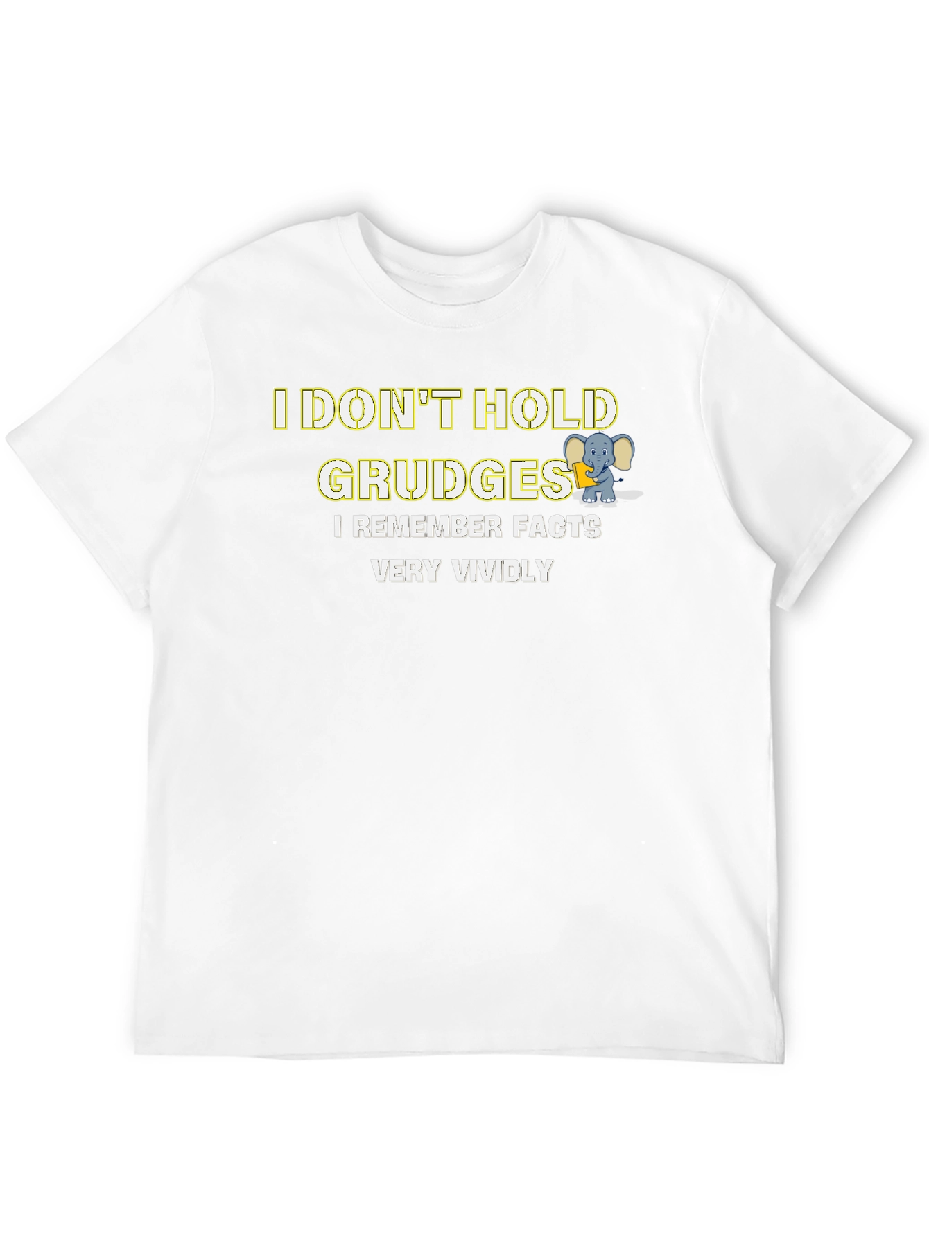 Black Funny "I Don't Hold Grudges" Graphic Tee view 12