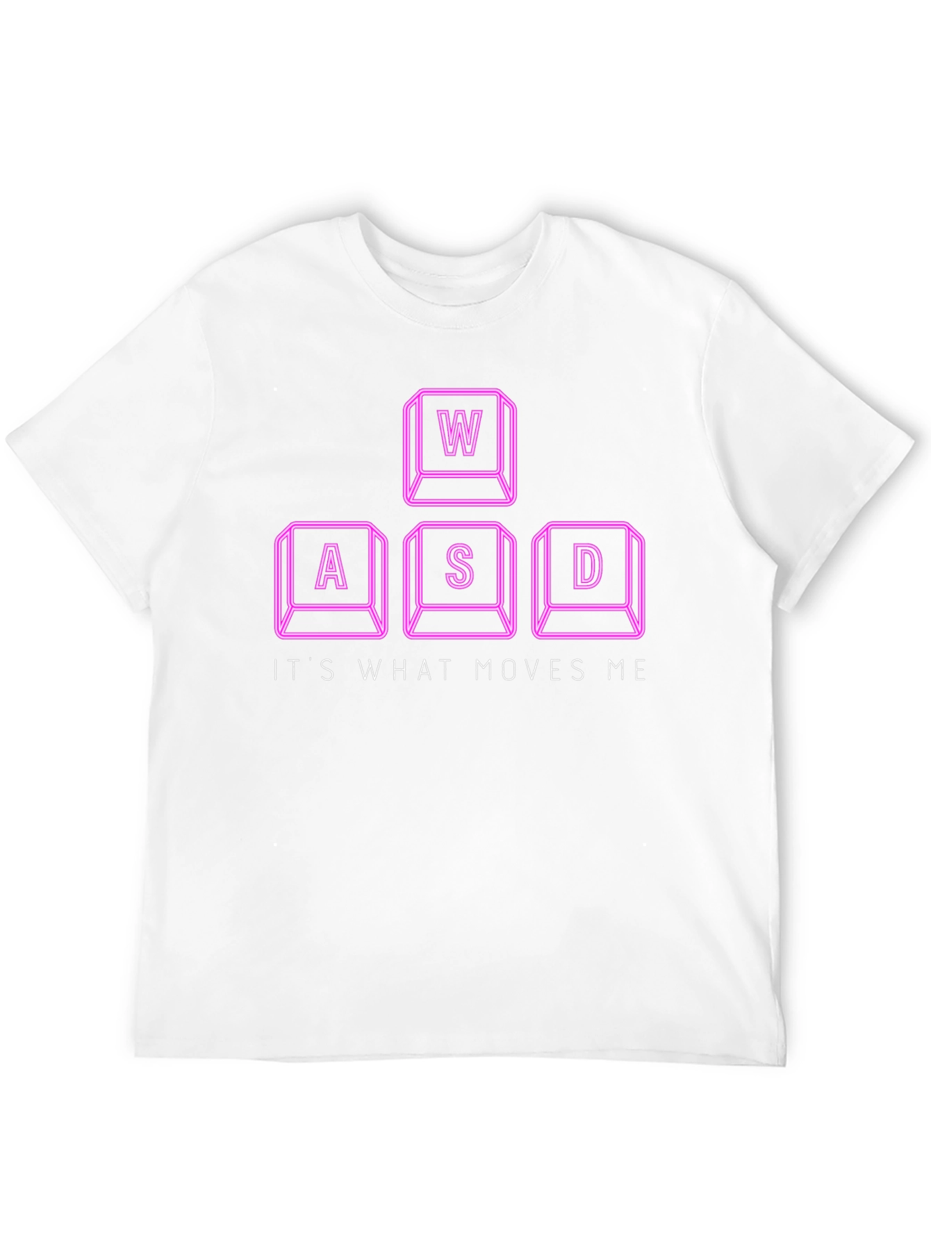 Black Gamer T-Shirt - WASD Keys Design view 12