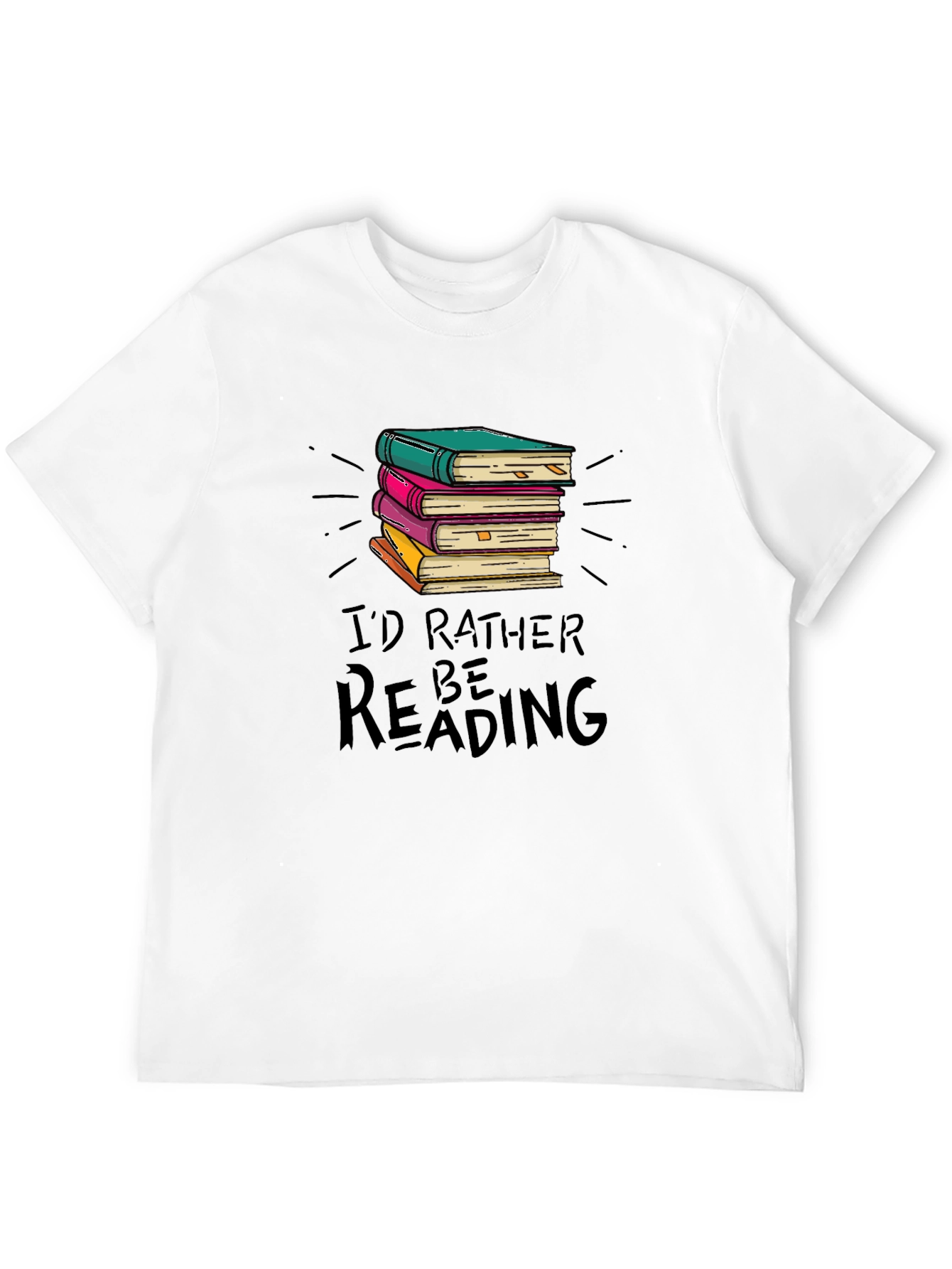 Black Book Lover Tee: I'd Rather Be Reading T-Shirt view 12