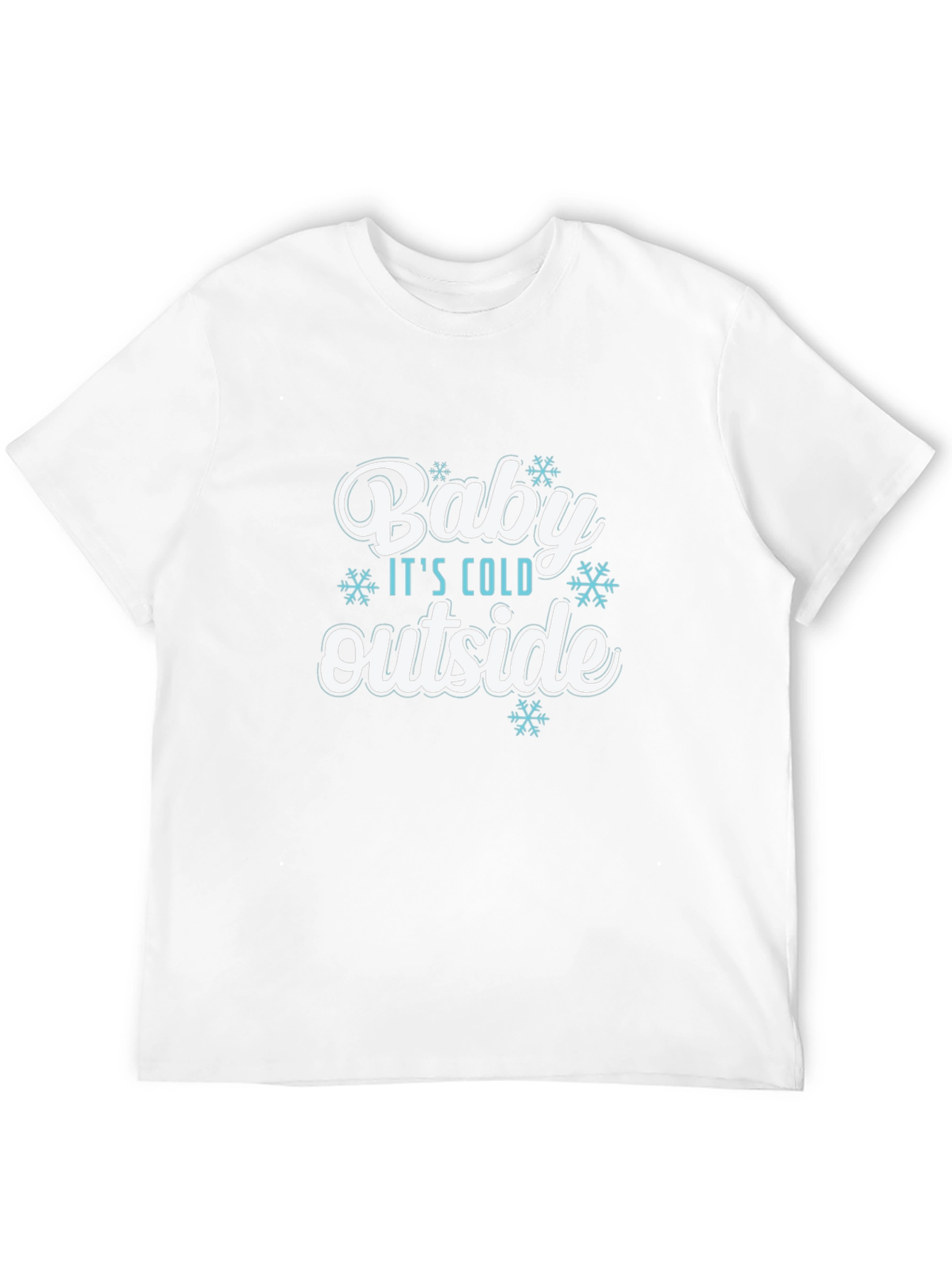 Black Baby It's Cold Outside T-Shirt - Winter Holiday Tee view 12