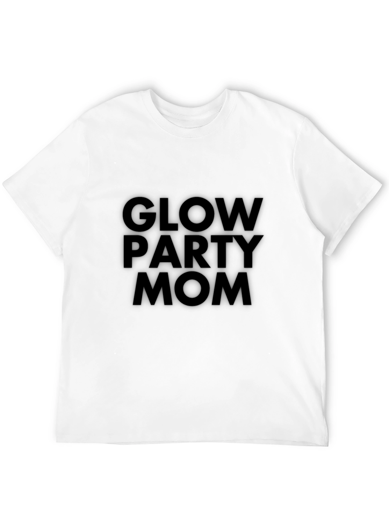 Black Glow Party Mom T-Shirt - Black Graphic Tee view 12